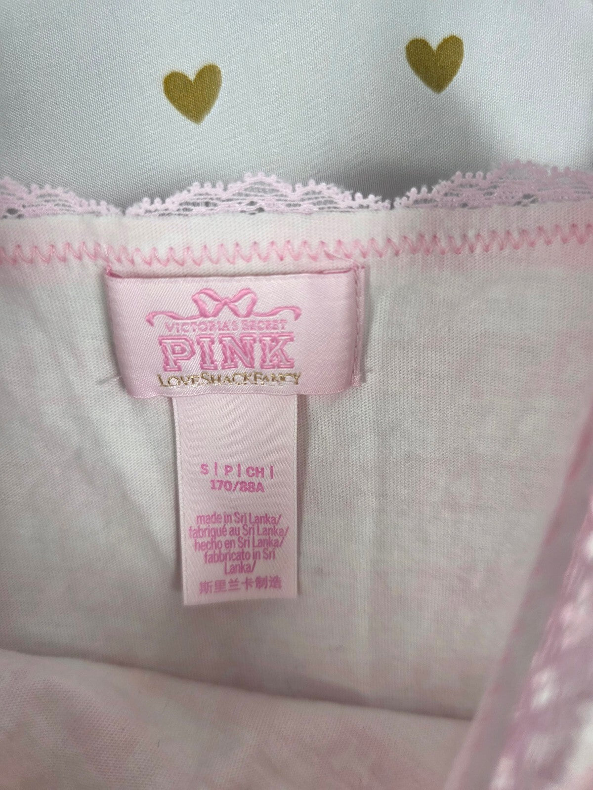 Victorias Secret PINK LOVESHACKFANCY Foldover Flare Yoga Pants Tank SET Gingham