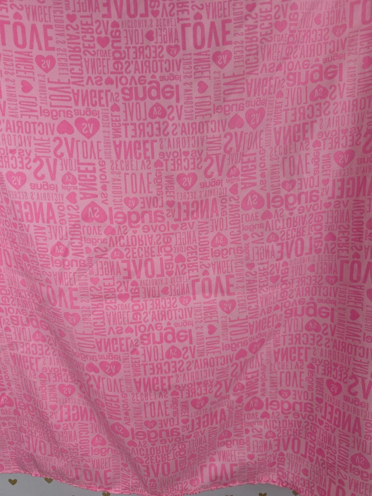 Victoria’s Secret Vintage Y2K Pink Angel Love Logo Square Head Scarf / Bandana