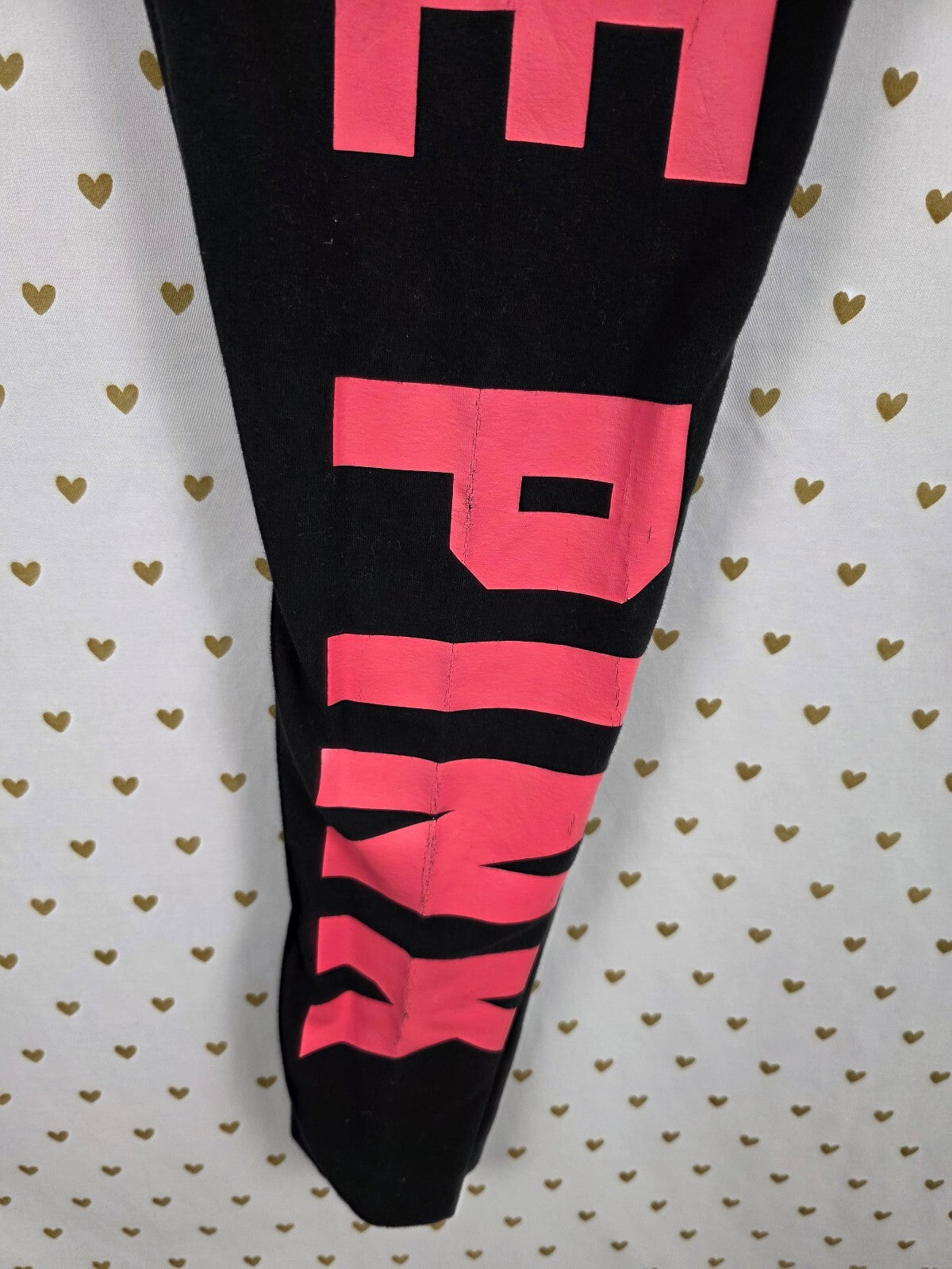 Victorias Secret PINK Foldover Logo Yoga Pants Ankle Skinny Medium
