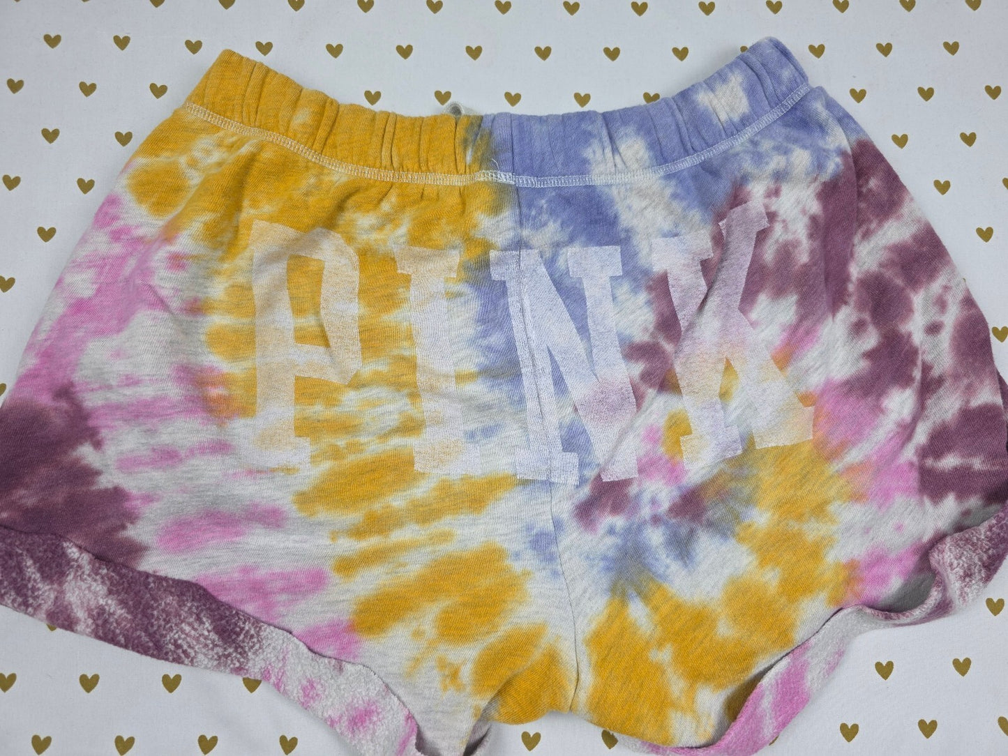 Victorias Secret PINK Tye Dye Logo Sweat shorts MEDIUM