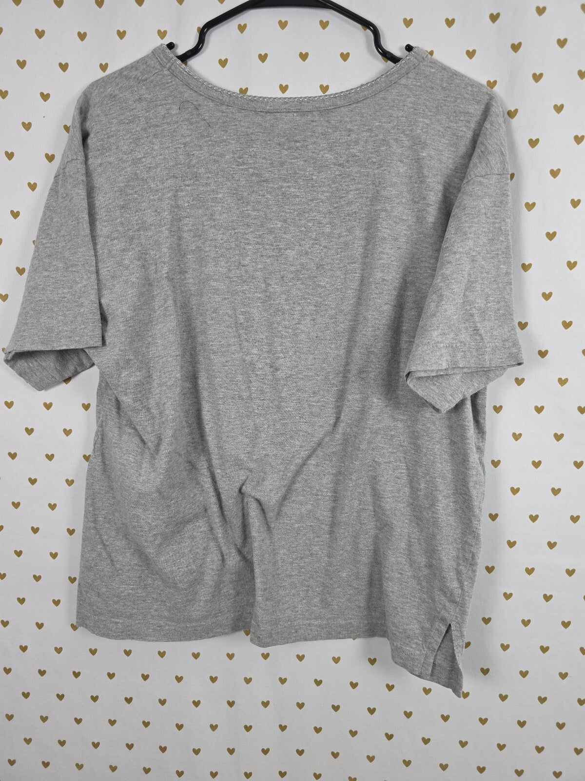 Victorias Secret Vintage Embroidered Y2k Cotton '99 Grey Tee Shirt Medium