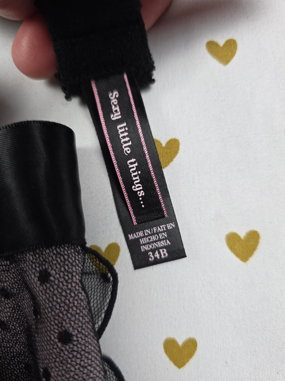 Victorias Secret SEXY LITTLE THINGS 34B French Maid Lingerie Outfit Tie back