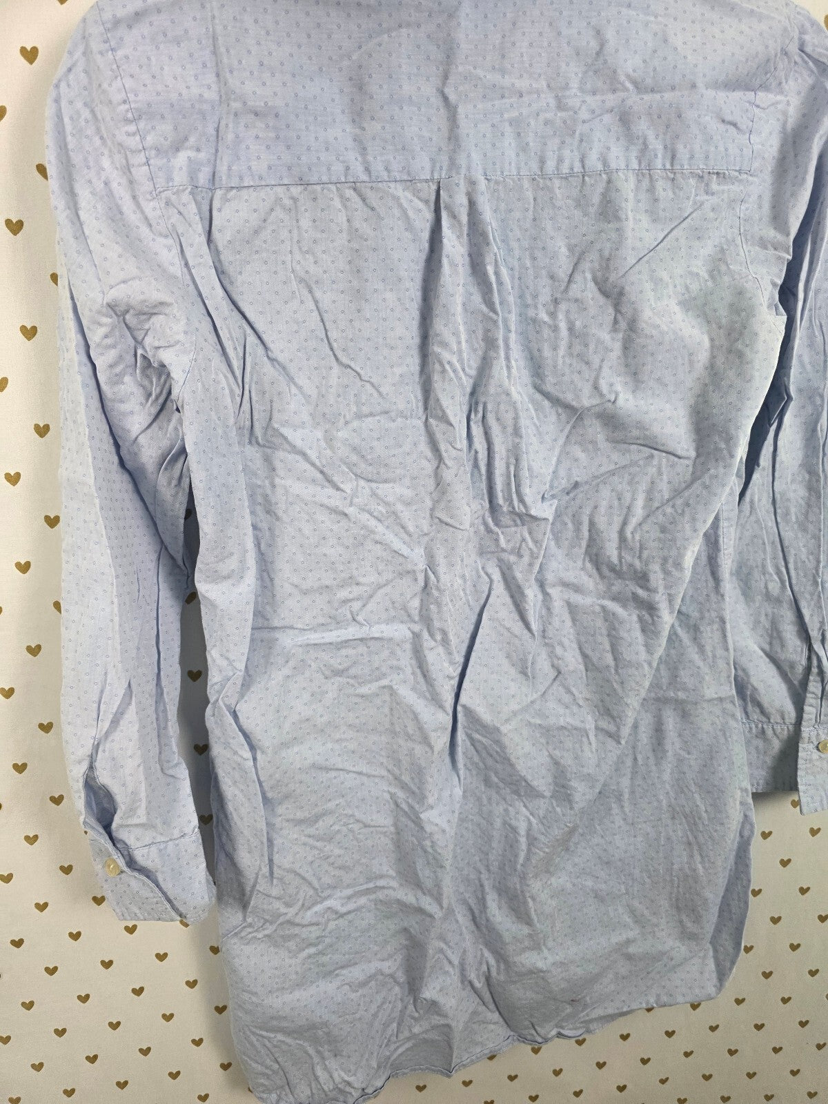 Victorias Secret Blue Button Down Nightgown shirt Sleep Tee SMALL Pajama