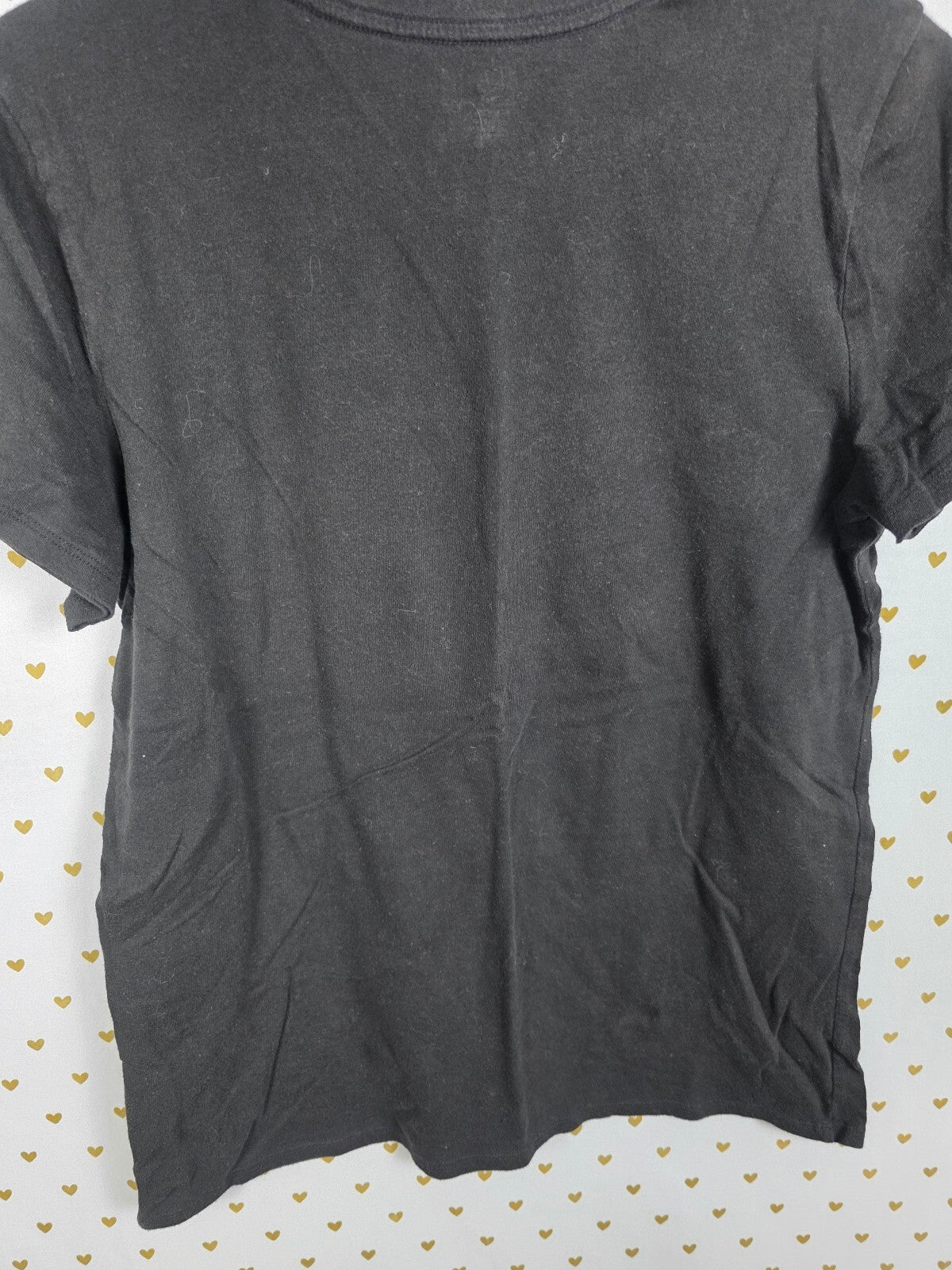 Victorias Secret PINK HTF Bling Glitter Palm Logo Tee Shirt LARGE