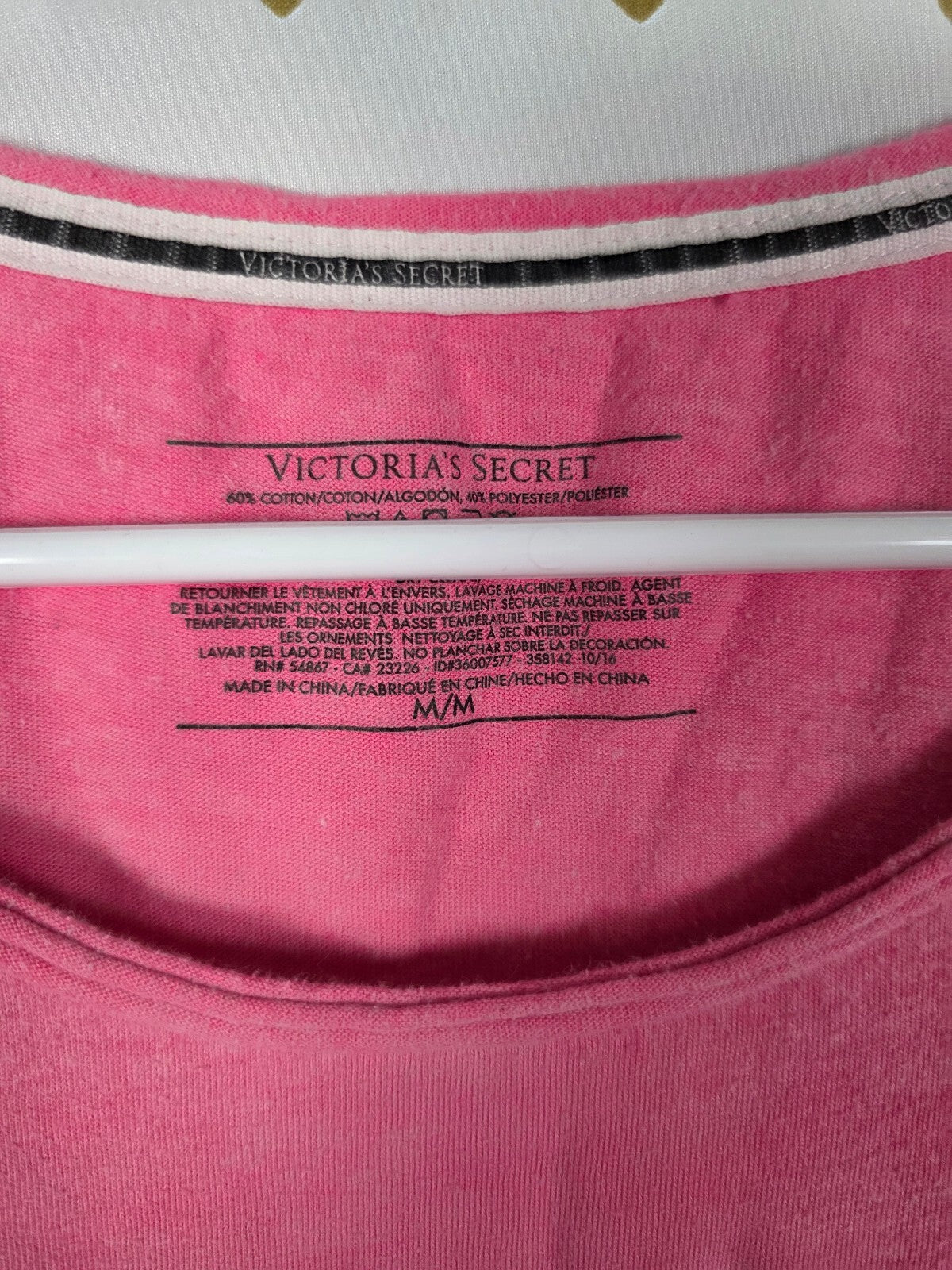 Victorias Secret Pink 99% ANGEL Sleep Shirt Nightgown Pajama Dress MEDIUM