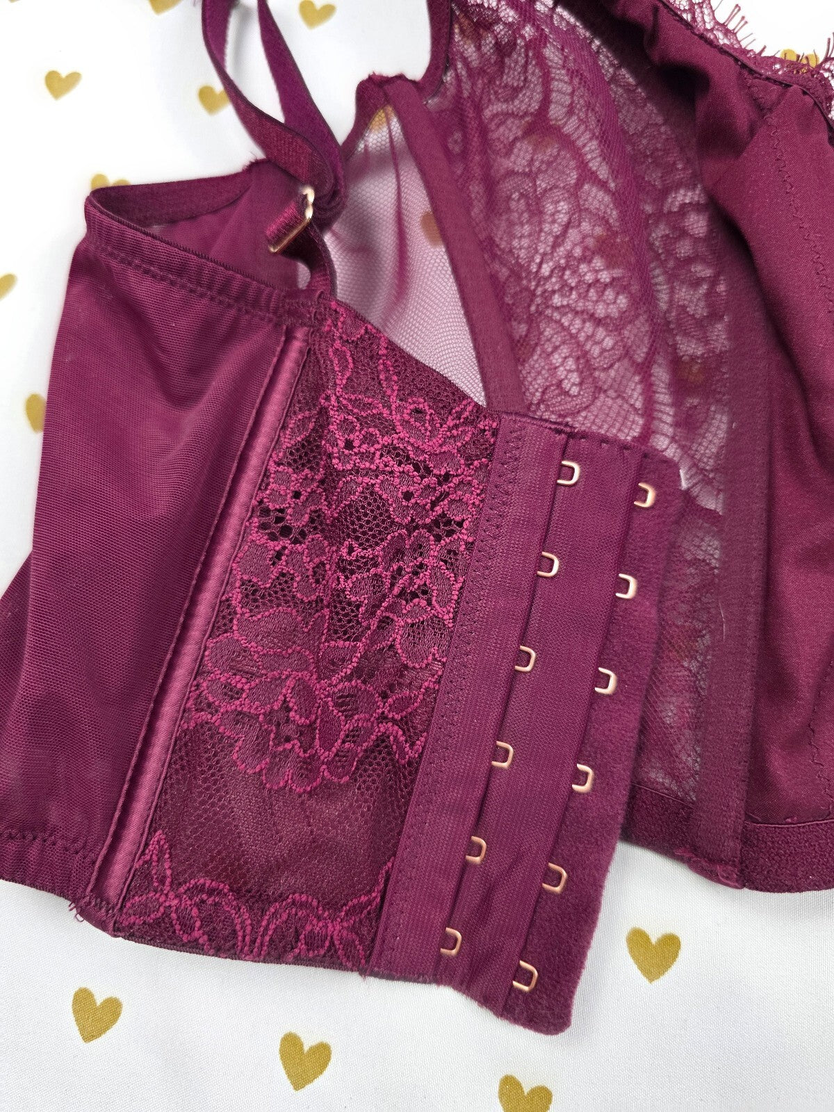 Victorias Secret Maroon Dream angels LARGE Bralette Bra Top Tank