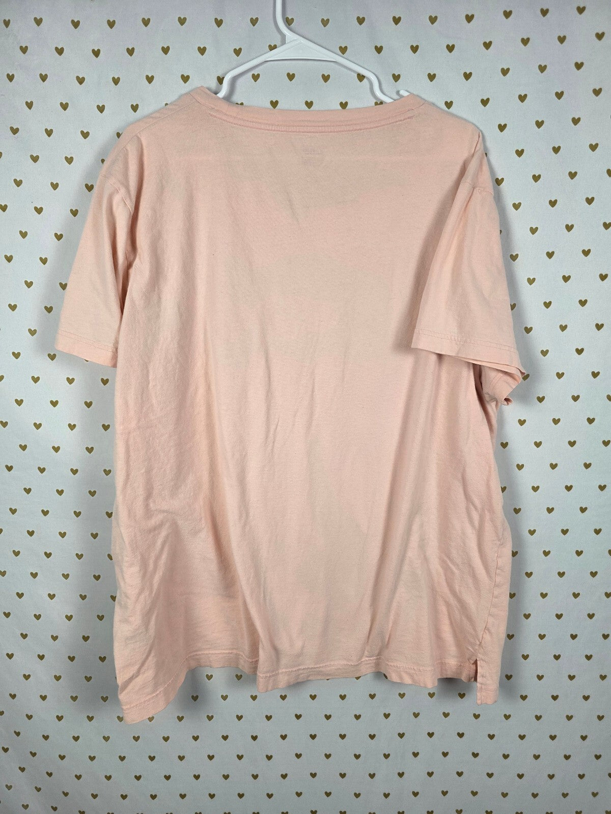 Victorias Secret PINK Logo Peach Tee Shirt 2XL XXL