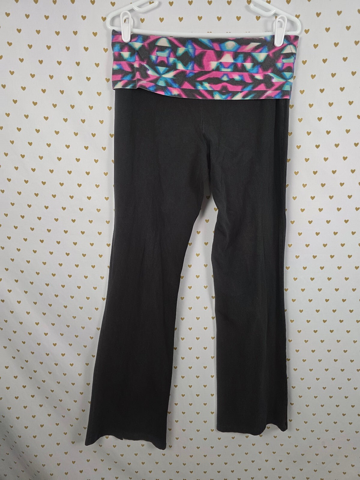 Victorias Secret PINK Foldover Flared Yoga Pants vintage Y2k Large