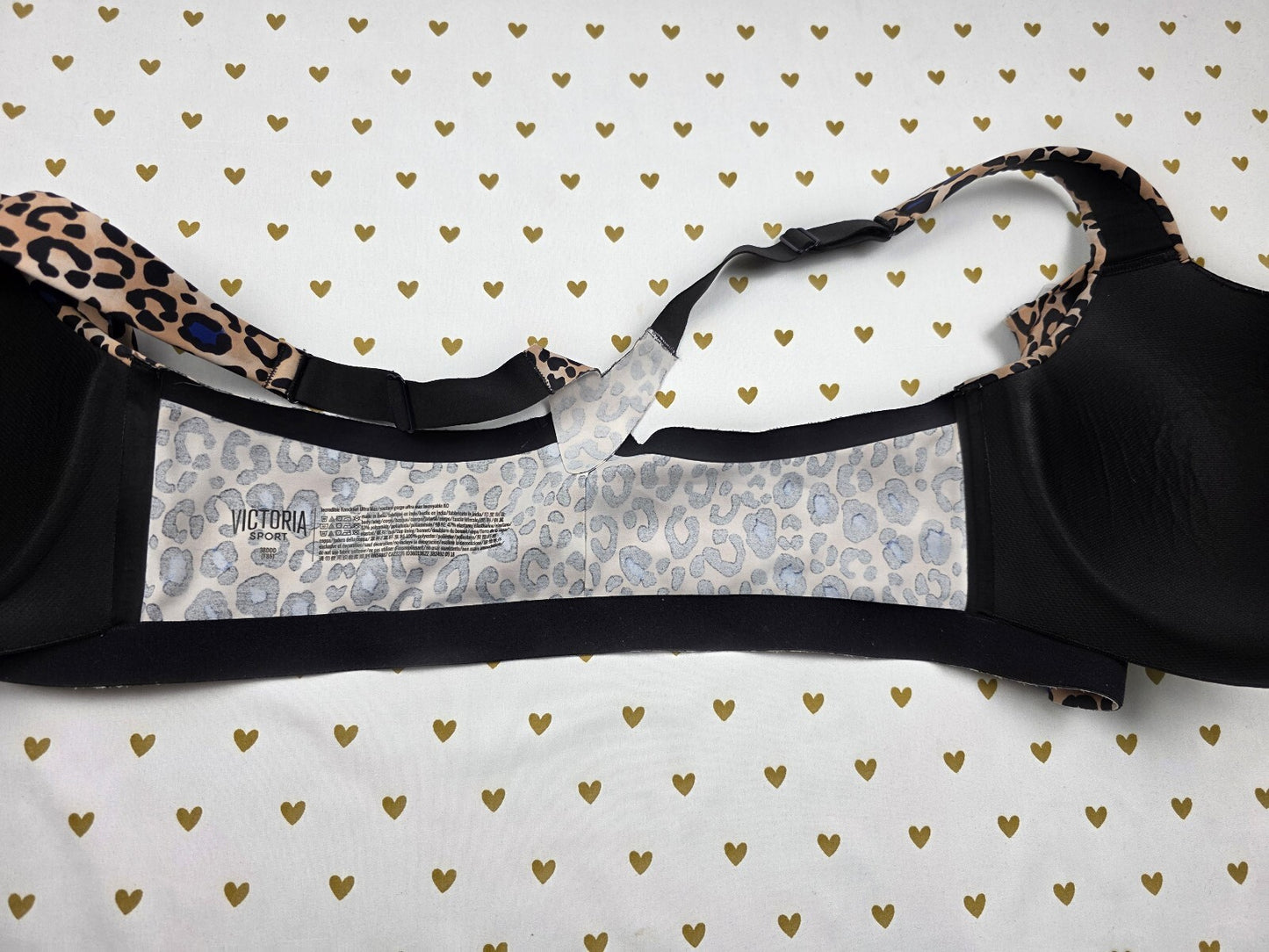 Victorias Secret Leopard Cheetah Sports Bra INCREDIBLE KNOCKOUT 38DDD 38F