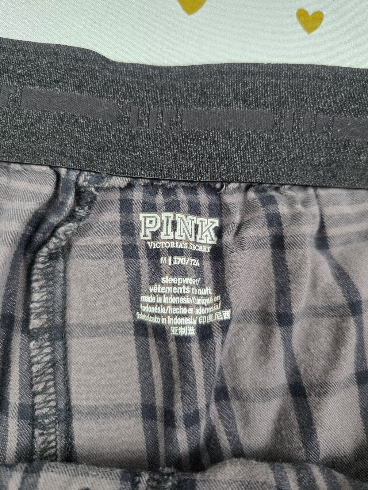 Victorias Secret PINK Plaid Medium Sleep Shorts Boxers Pajama Bottoms