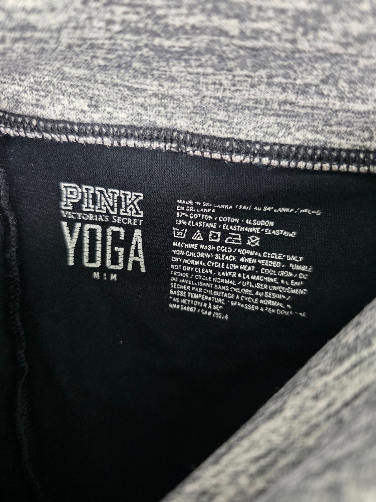 Victorias Secret PINK Bling Foldover Yoga Pants Skinny Ankle Sequined Medium