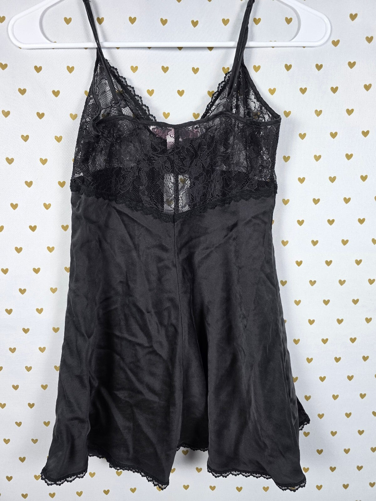 Victorias Secret Small Vintage SILK Tie Front babydoll nightie Lingerie