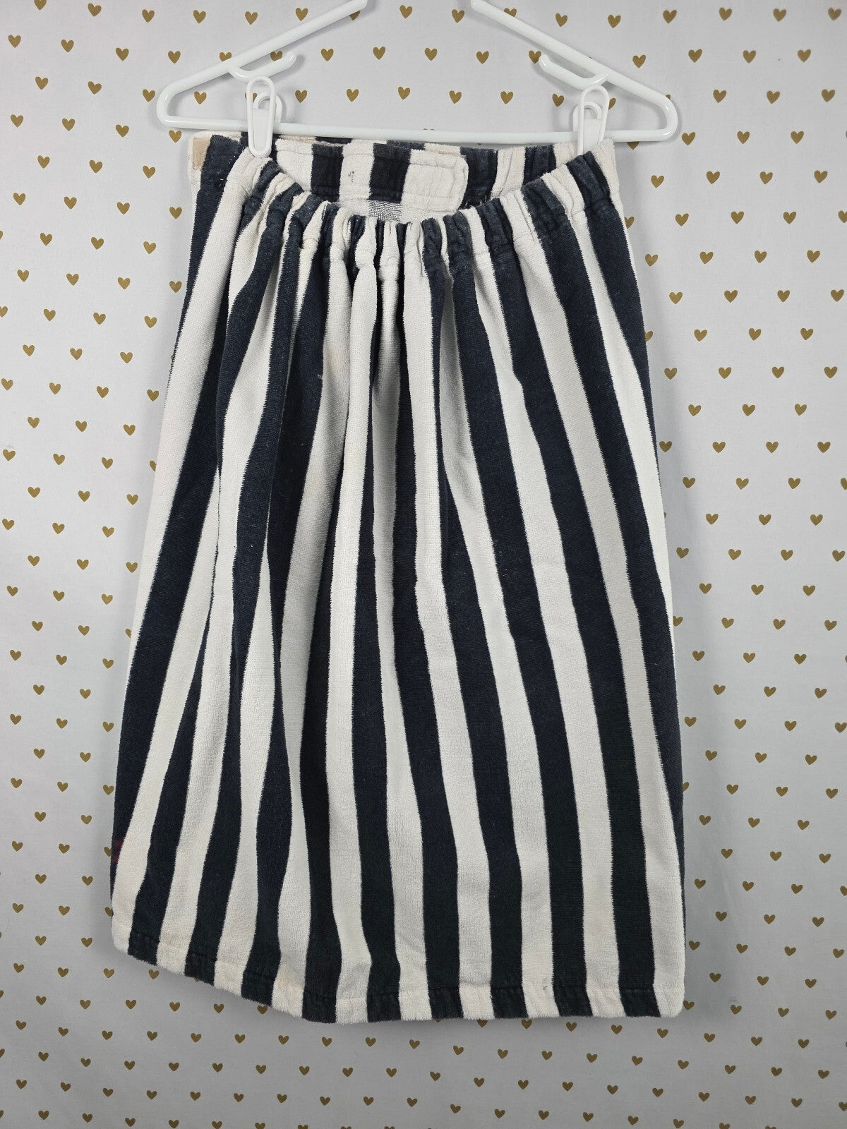 Victoria's Secret Striped Plush Spa Bath Wrap Towel Cover Up Logo