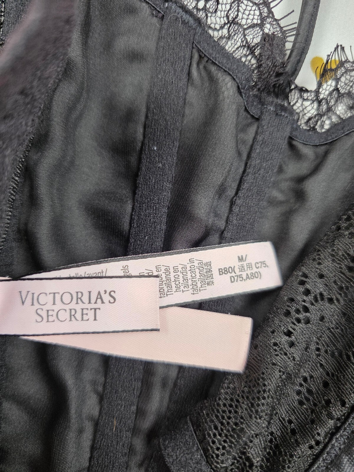 Victorias Secret Black rigid Push Up Corset Medium Bralette Bra Top Tank