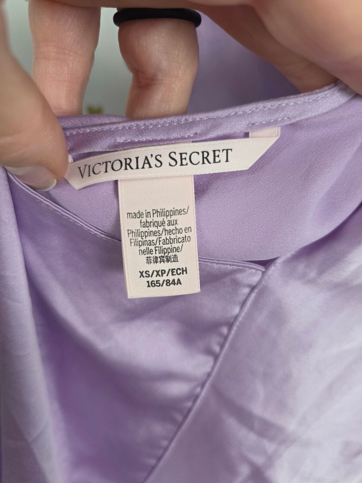 Victorias Secret Purple Strappy XS Satin Slip Dress Nightie Lingerie