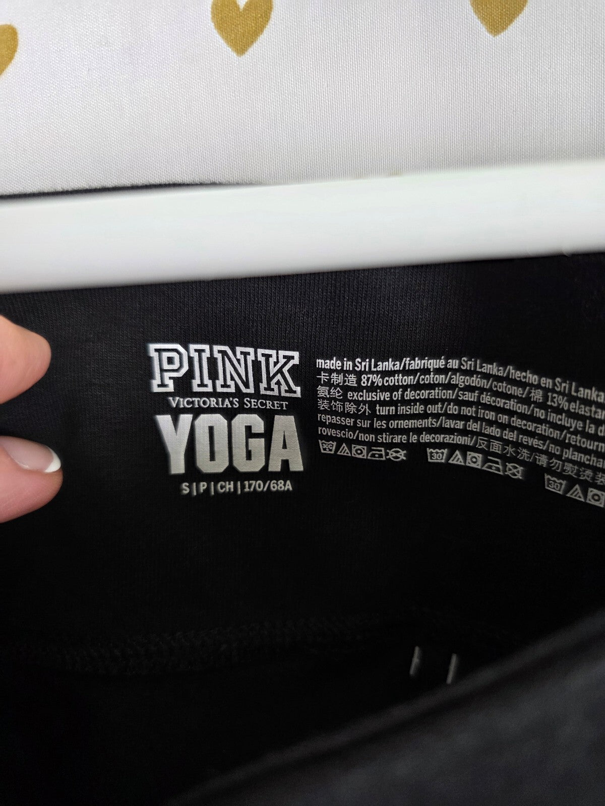VS PINK BLING Sequin 86 Tee Leggings Set Small Iridescent Mermaid Rare