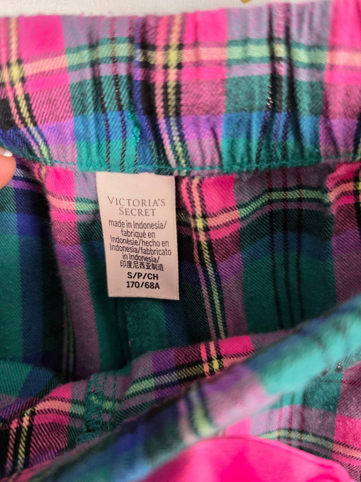Victorias Secret Plaid Soft Sleep Set 2pc Shirt Shorts Small