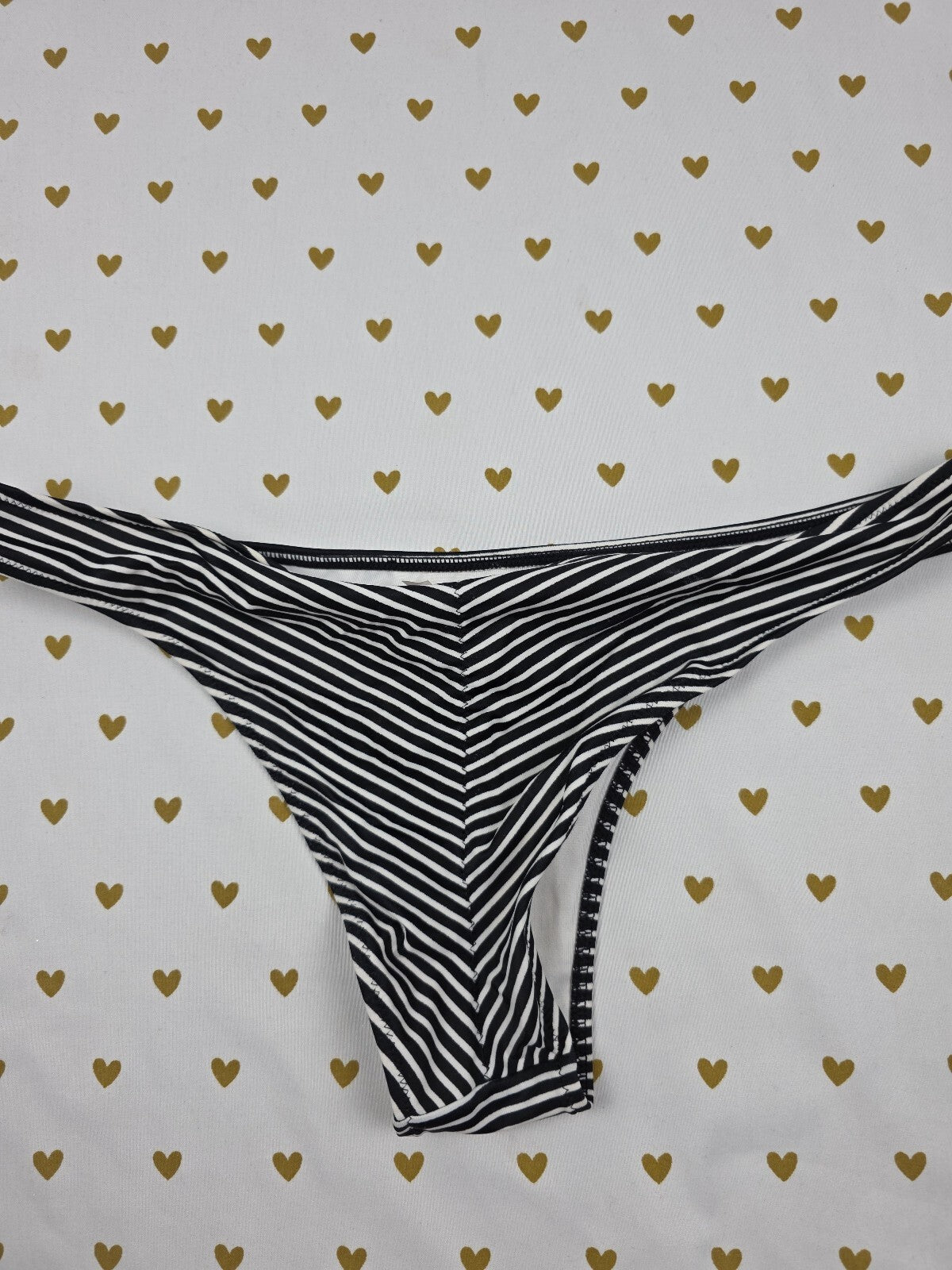 Victorias Secret Swim Bikini Bottom Striped Swimwear MEDIUM
