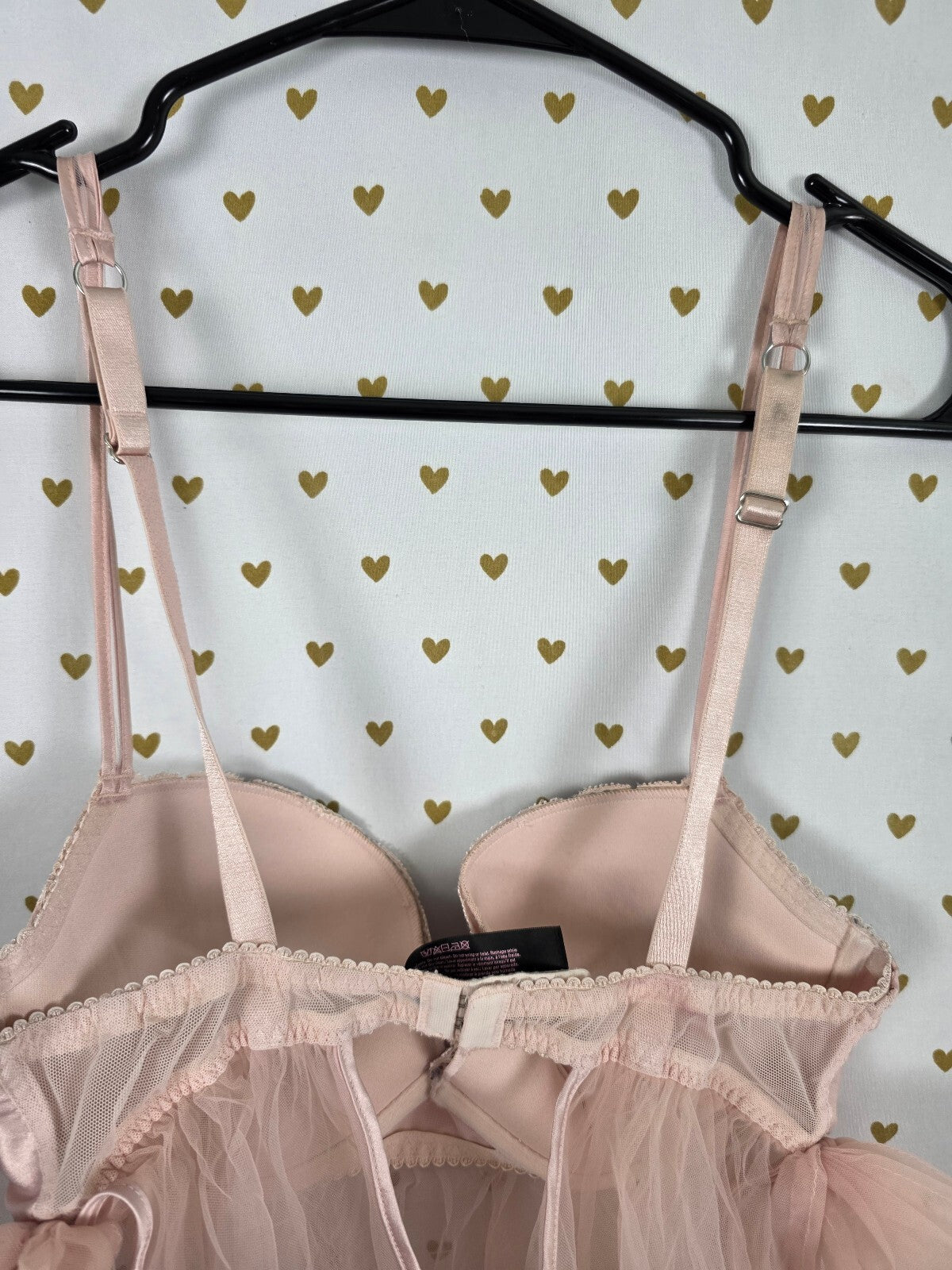 Victorias Secret 34D Bling Babydoll Push Up Nightie Lingerie