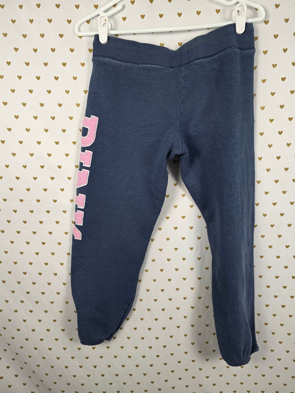 Victorias Secret PINK Vintage Tapered Sweats Sweatpants XS Blue SS LOVE