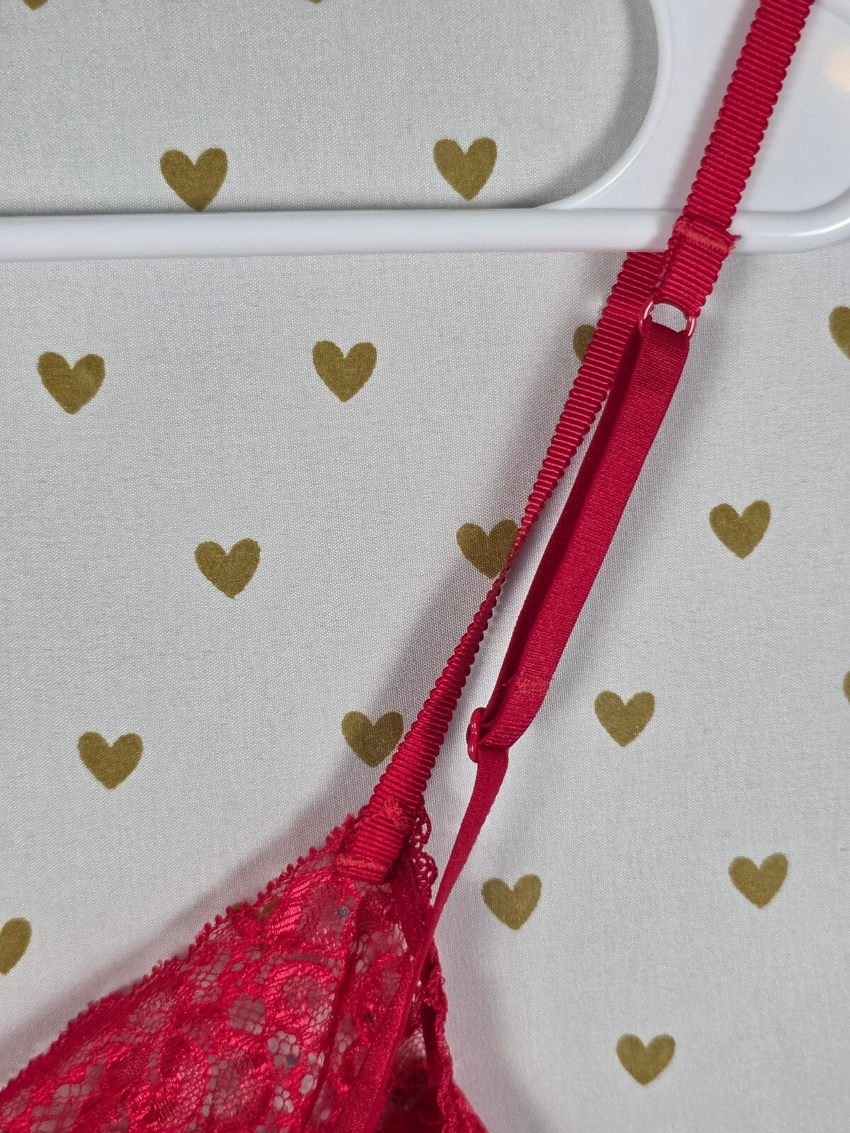 Victorias Secret Red Satin Slip Dress Chemise Nightie Lingerie Medium BLING