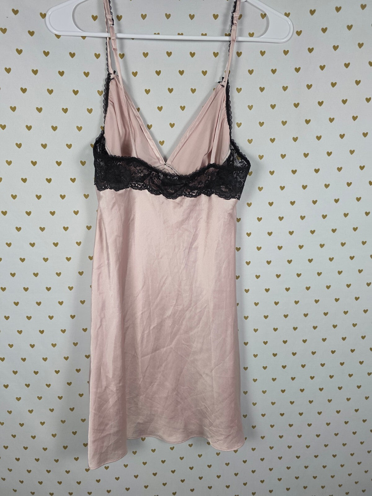 Victorias Secret Medium Blush Satin Slip Dress Silky Lingerie Nightie