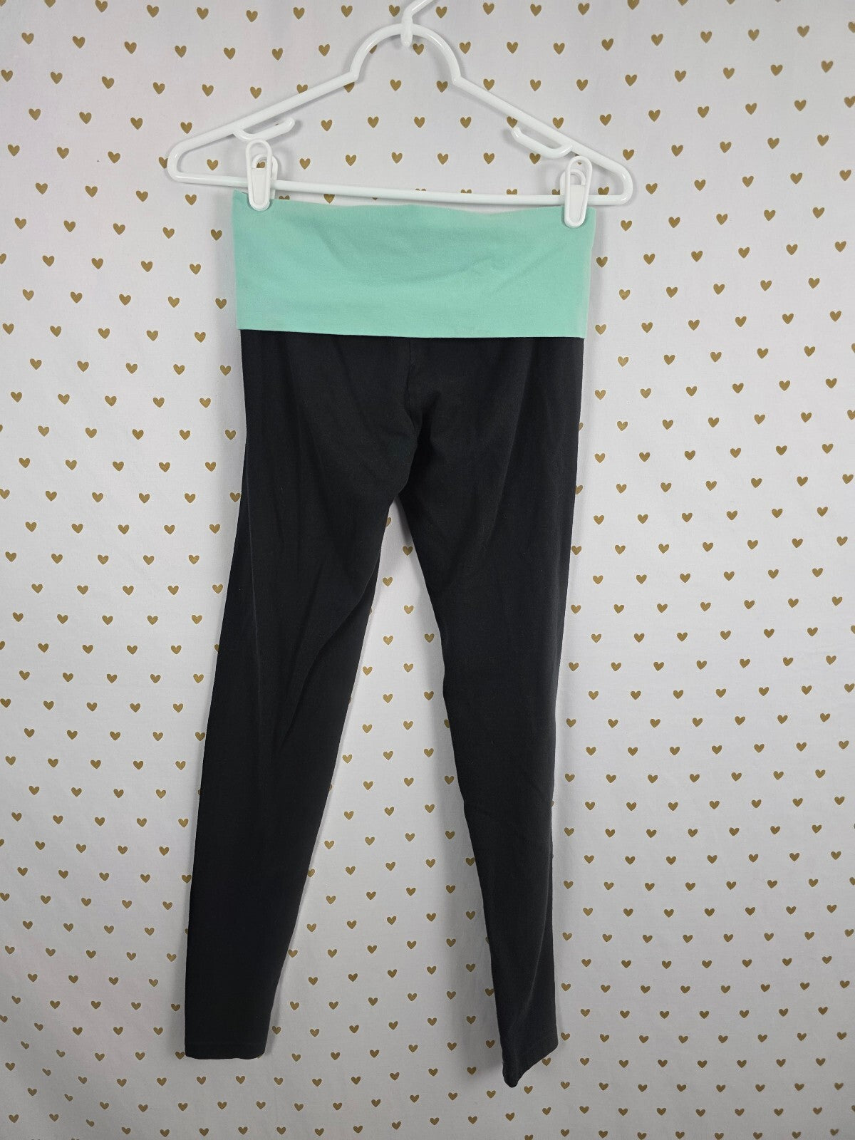Victorias Secret PINK Mint Foldover Yoga Pants XS Skinny Ankle Y2k