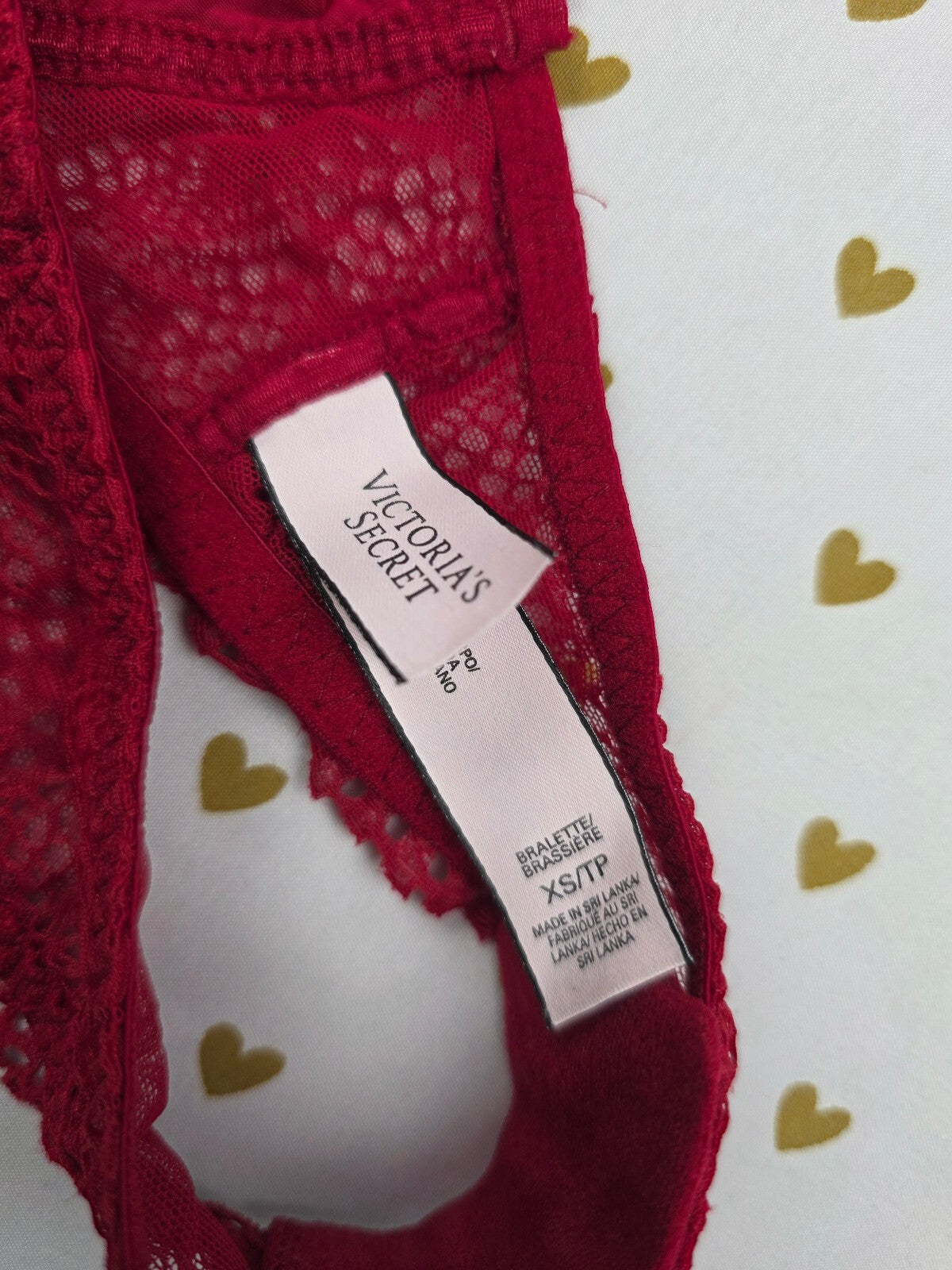 Victorias Secret Red Halter XS Bralette Bra Top Tank