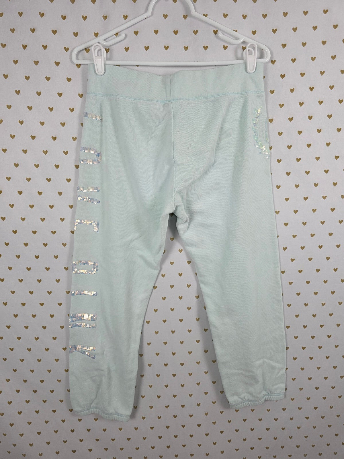 Victorias Secret PINK Mermaid Bling Mint Sweats Sweatpants Small