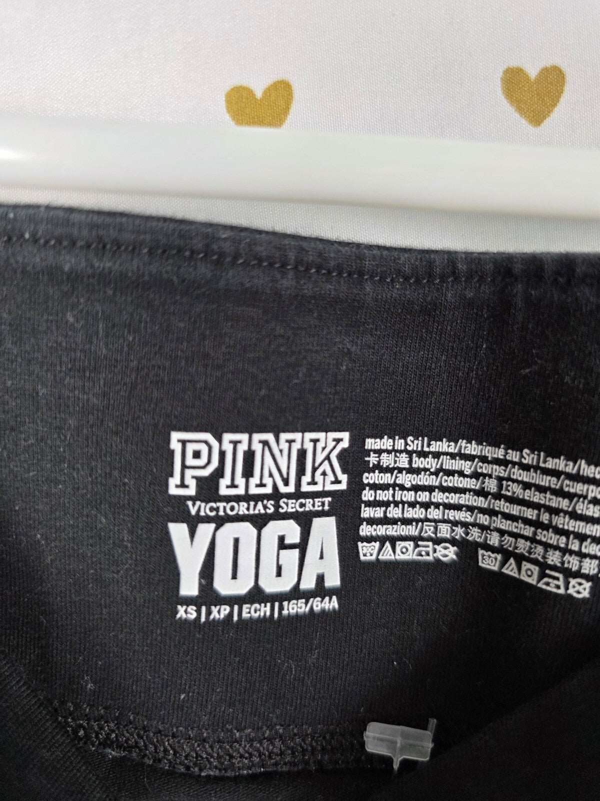 Victorias Secret PINK BLING DOG Yoga Pants Ankle Sequined Logo XS
