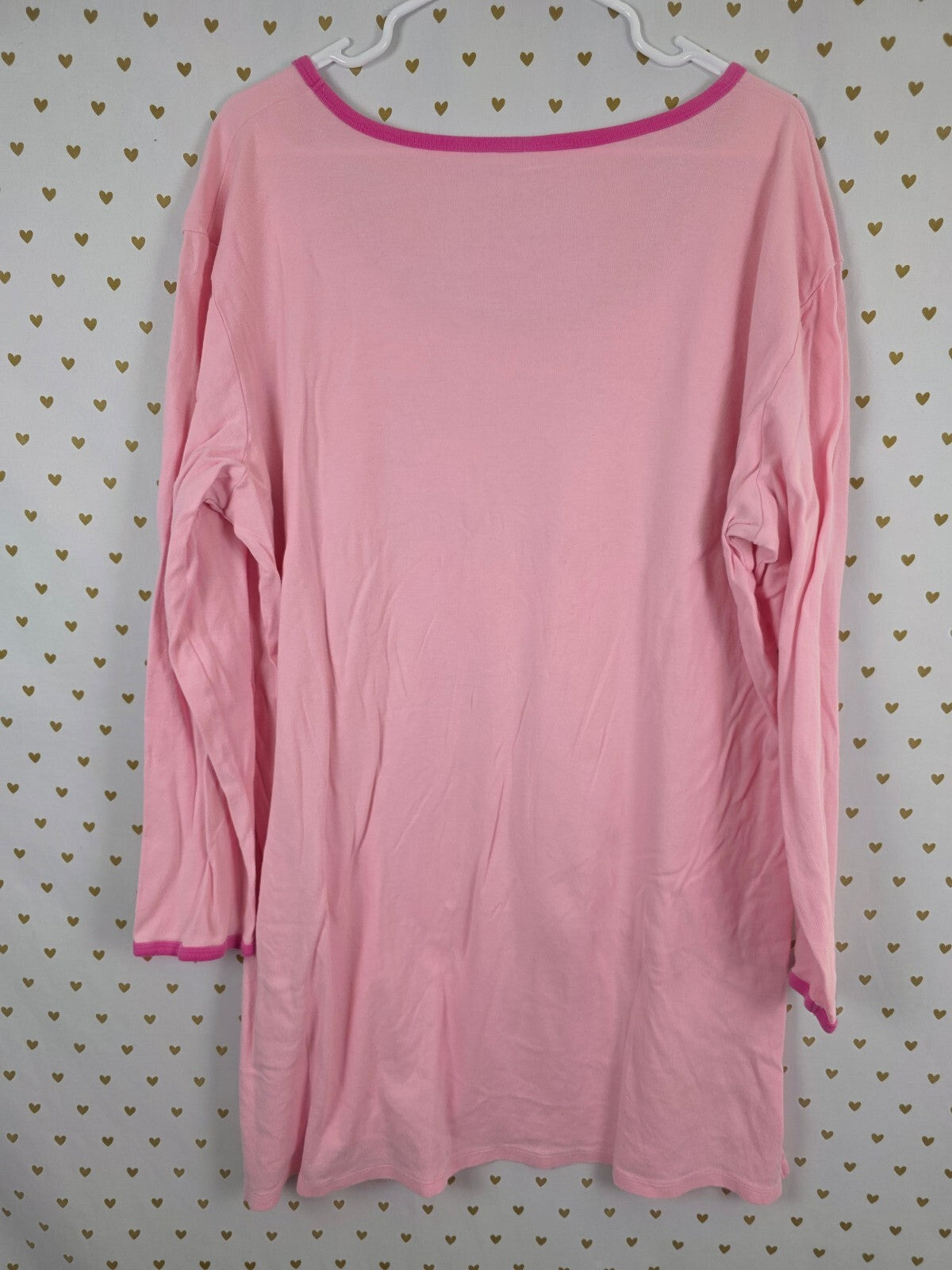 Victorias Secret XL Cotton Long Sleeve Sleep Shirt Dress Nightgown Vintage
