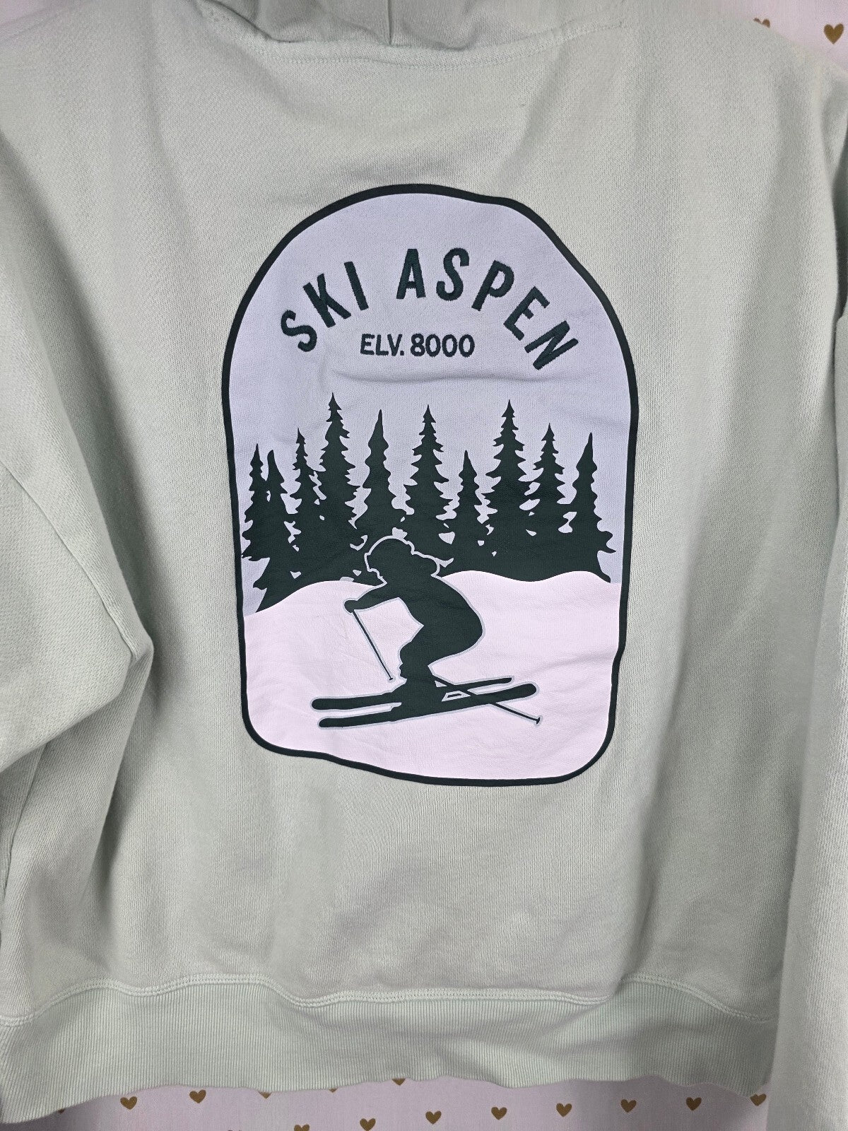 Victorias Secret Pink Ski Aspen Logo Pullover hoodie sweater Medium