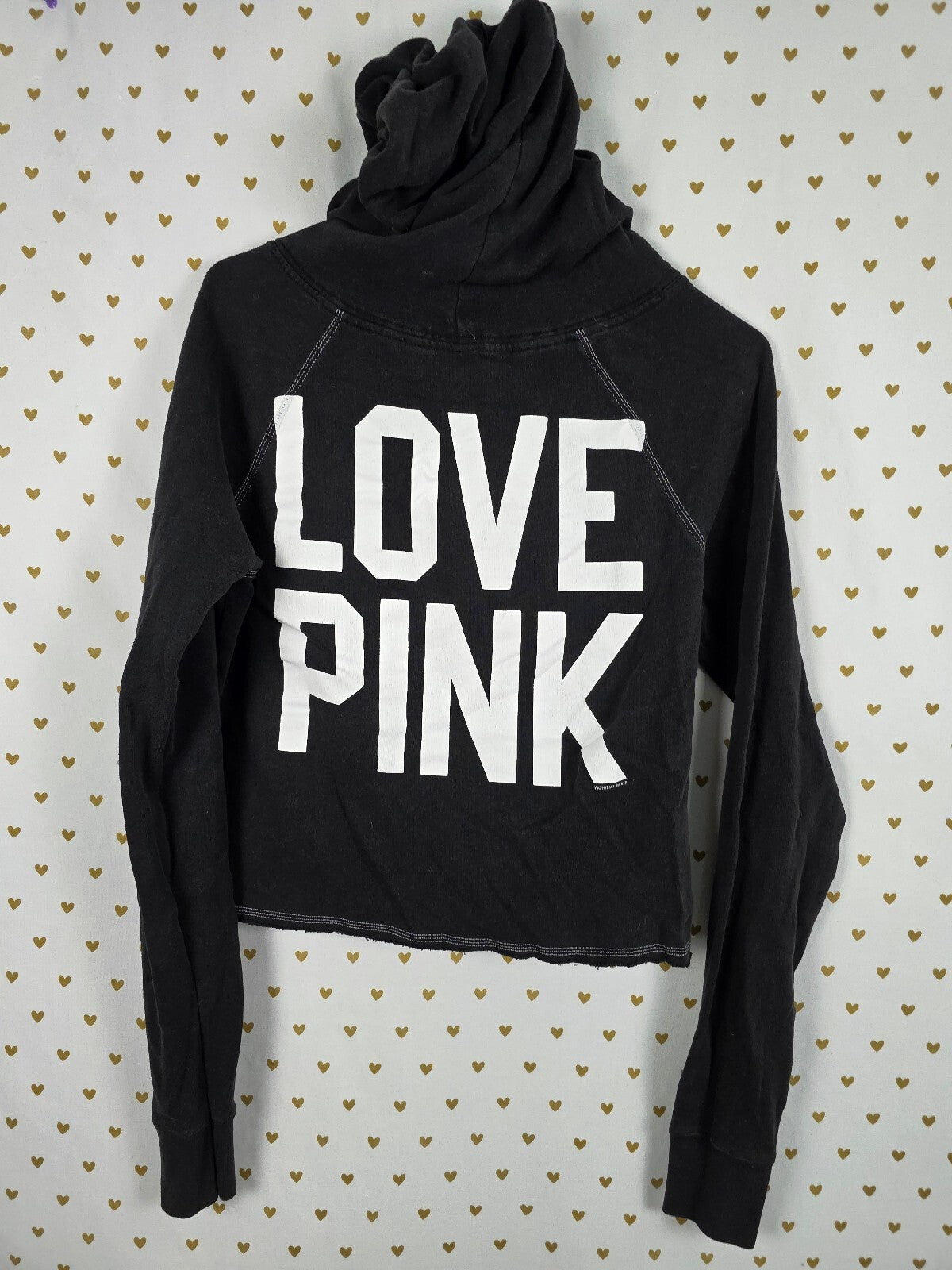 Victorias Secret Pink Vintage Logo LOVE Pullover Sweater hoodie Shirt SMALL