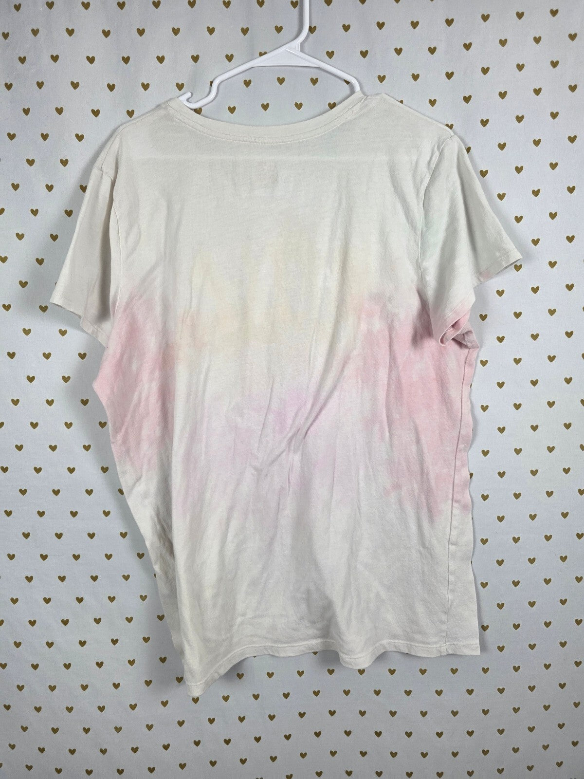 Victorias Secret PINK 2XL XXL Tye Dye Watercolor Logo Tee shirt