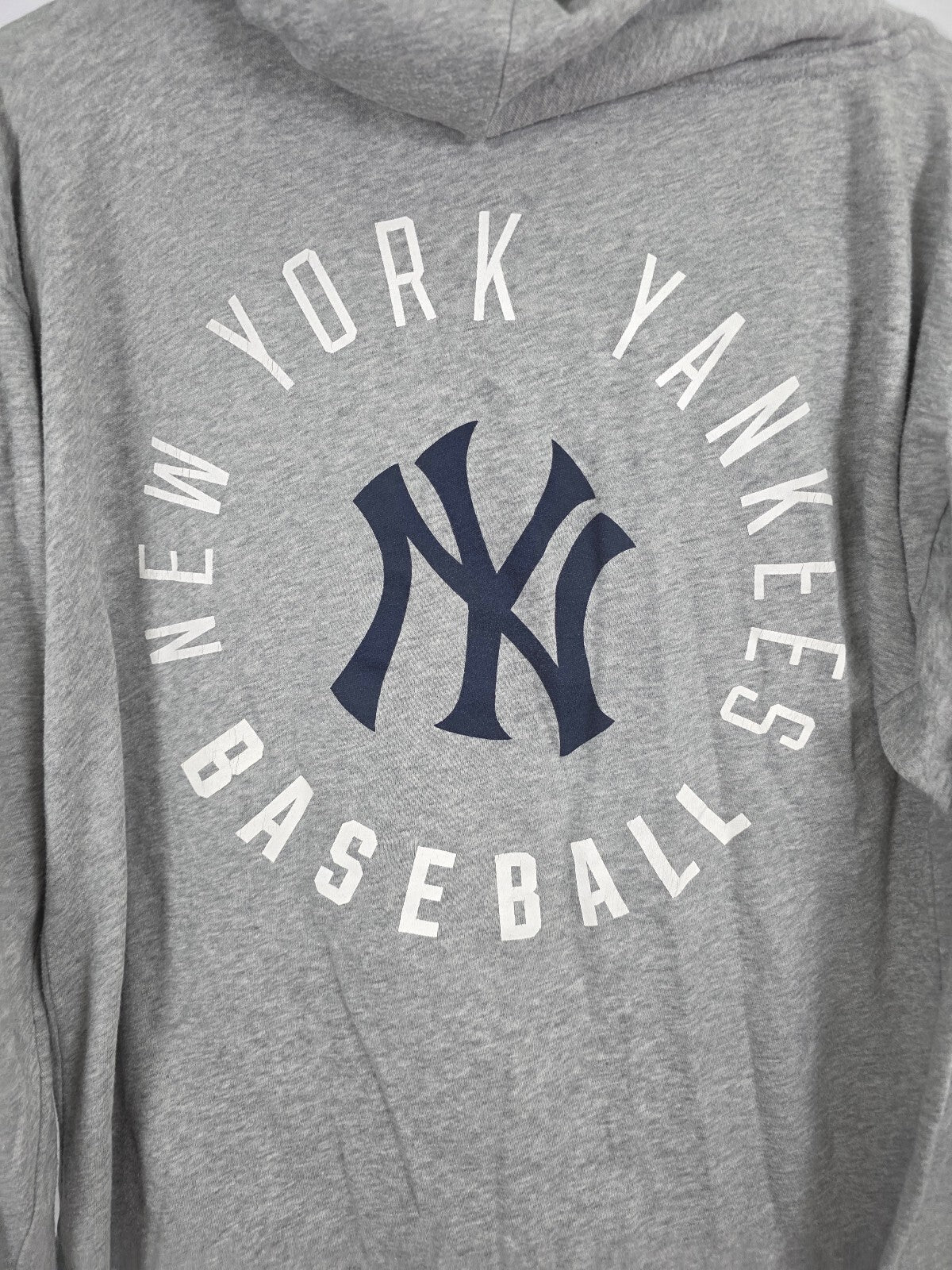 Victorias Secret Pink MLB New York Yankees Baseball Hooded Thin Sweater Shirt L