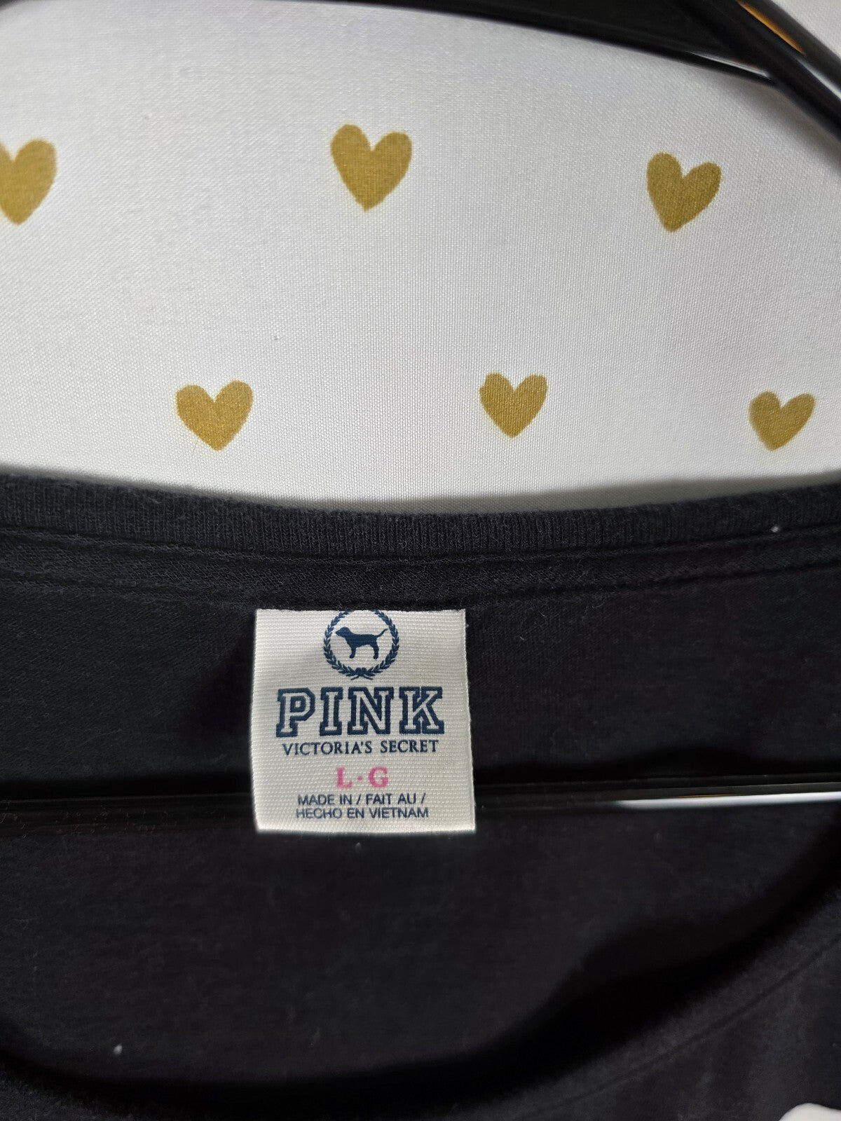 Victorias Secret PINK Vintage Boxy Cropped Y2k Logo Tee shirt Large