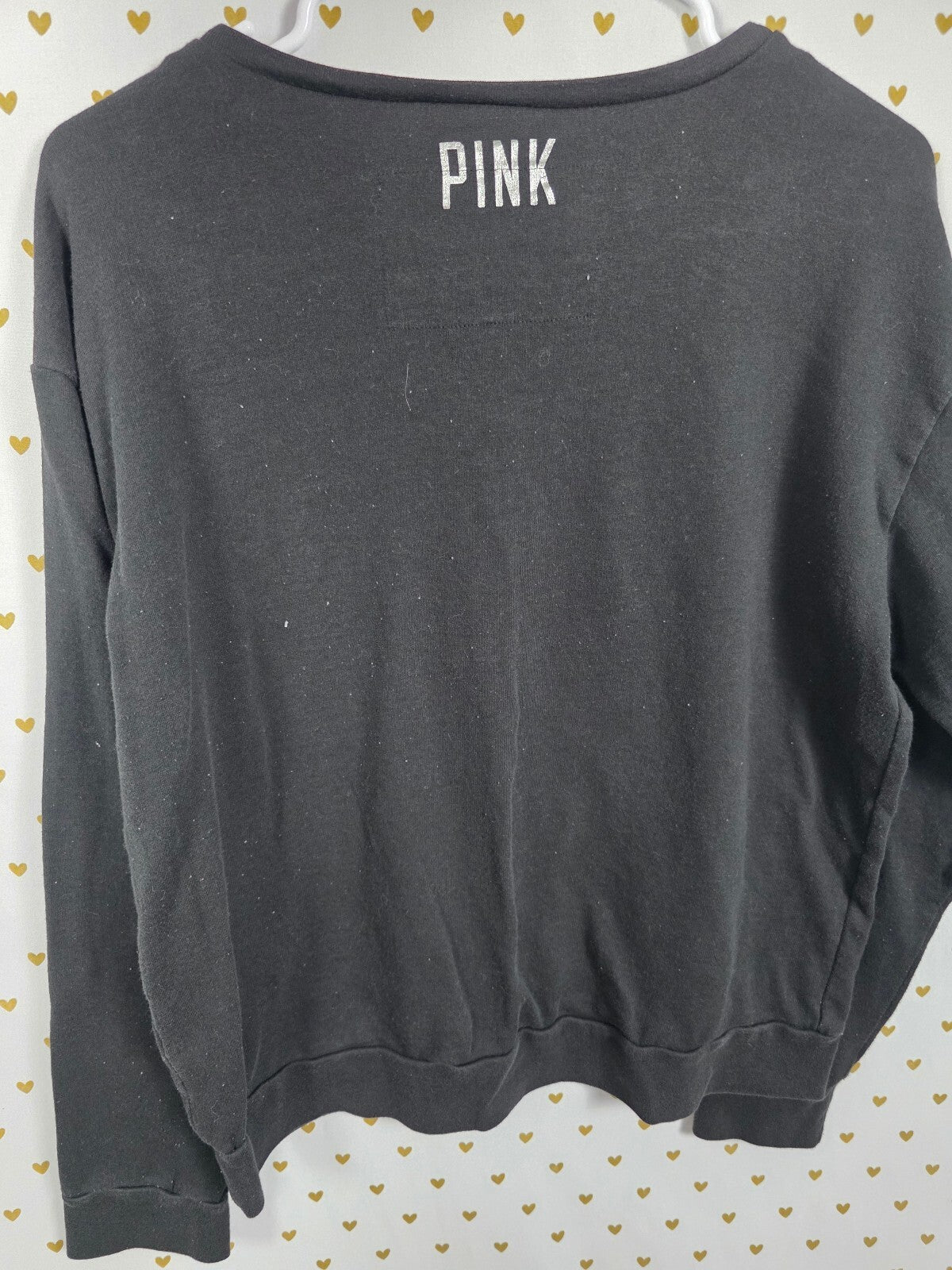 Victorias Secret Pink BLING BOOM Sequin Slouchy Sweater Shirt MEDIUM