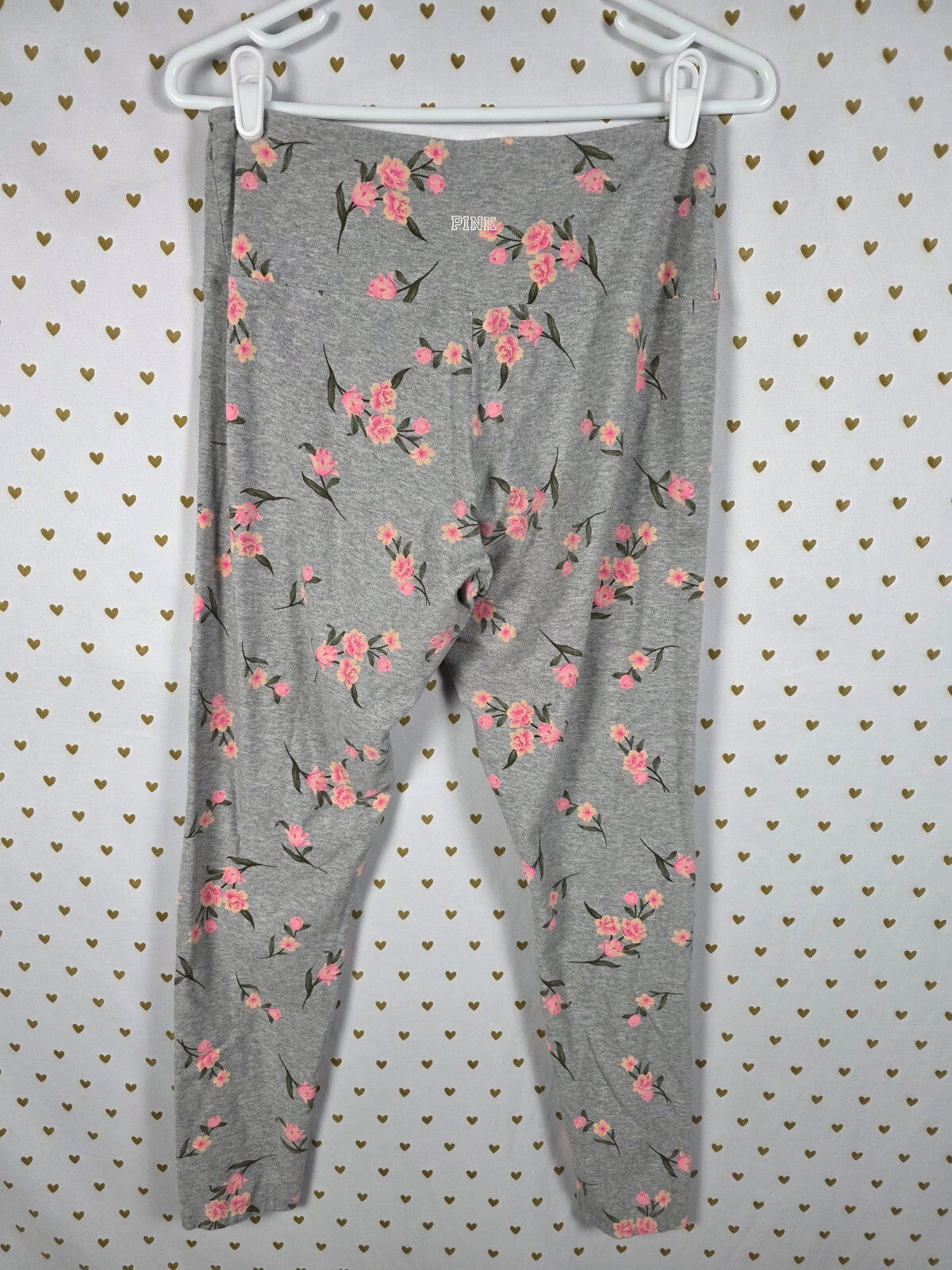 Victorias Secret PINK Yoga Floral Active Ankle Pants Leggings large
