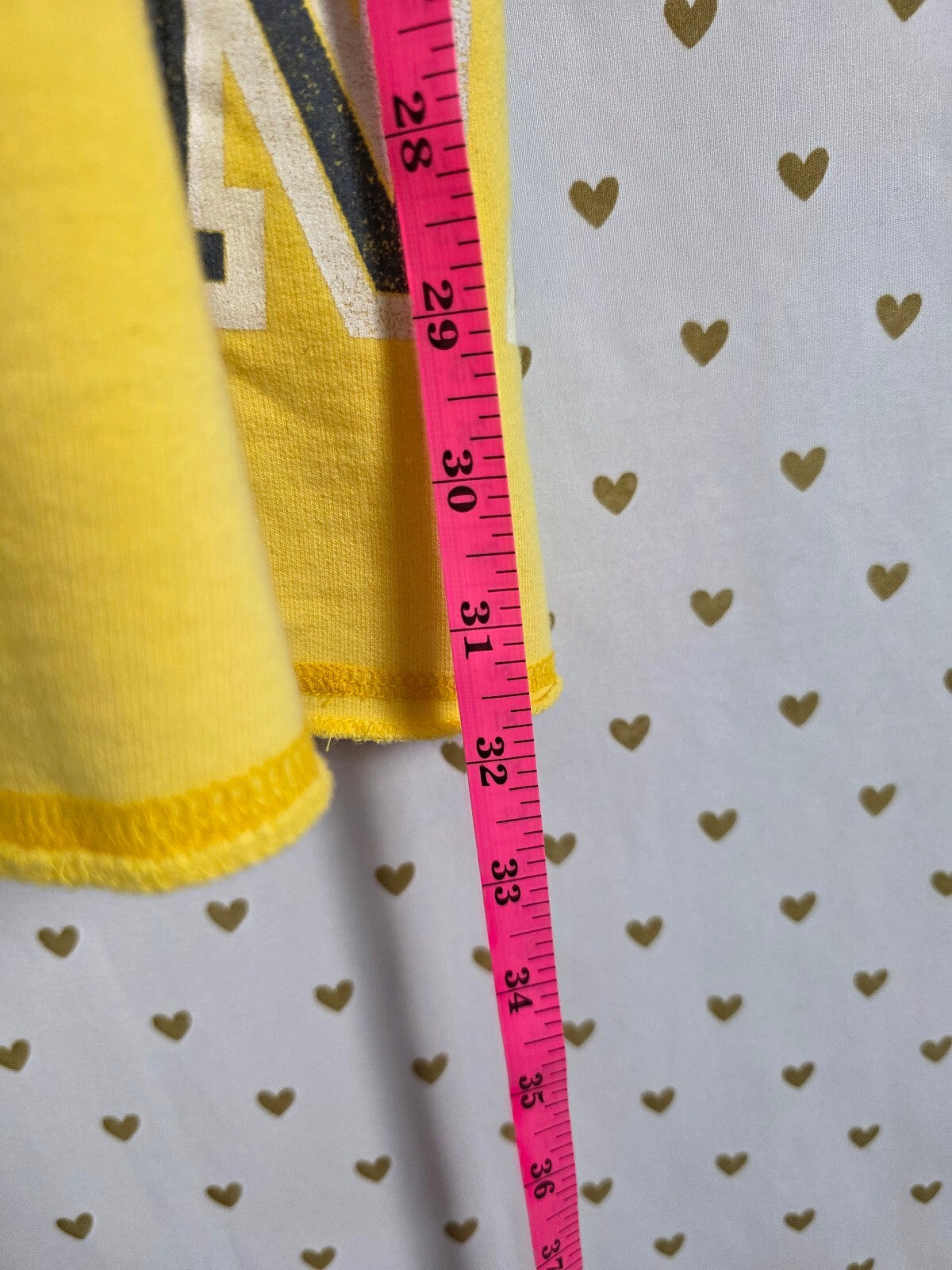 Victorias Secret PINK Terry UNIVERSITY Vintage HTF Dress V Neck yellow M