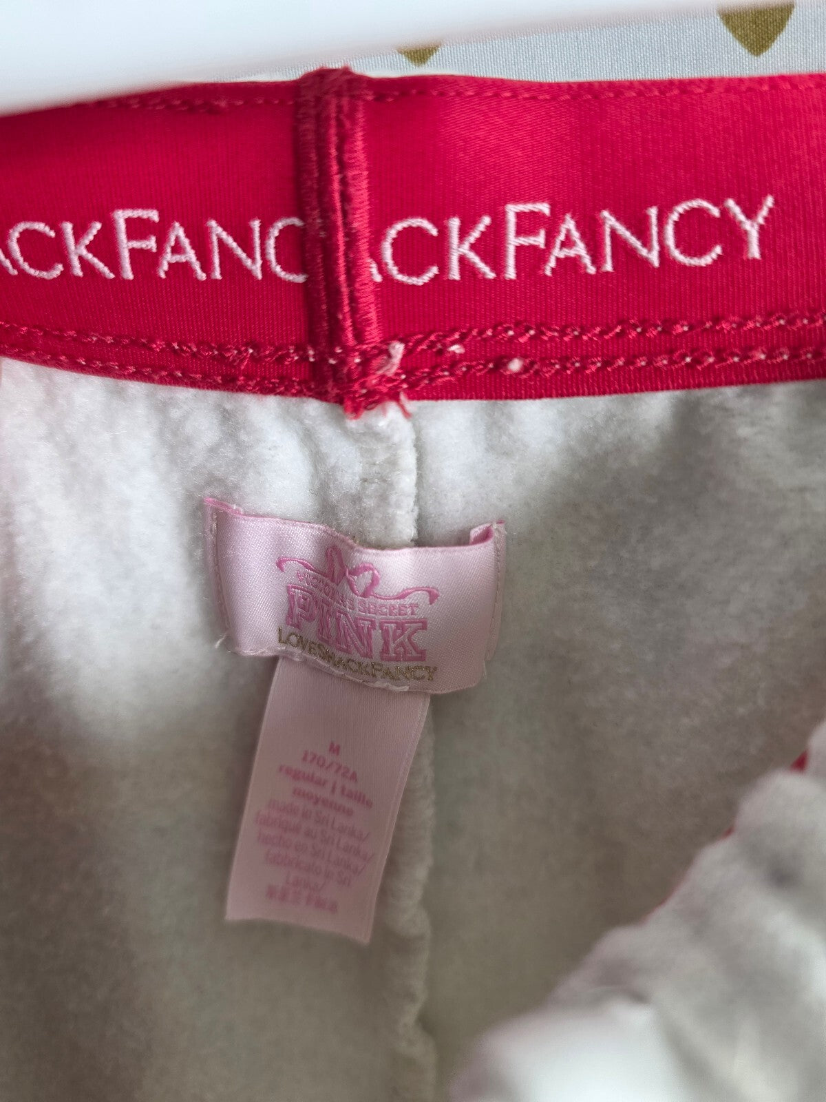 Victoria's Secret PINK x LoveShackFancy Dog Hoodie Jogger Set M Plaid BLING