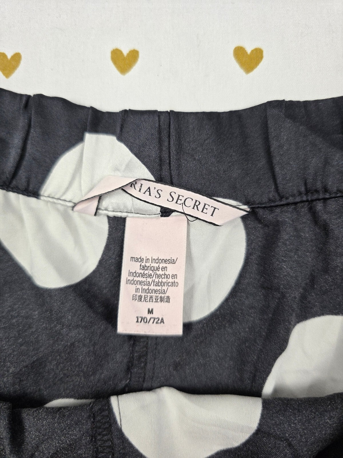 Victorias Secret Satin Polka Dot Medium Sleep Shorts Boxers Pajama Bottoms