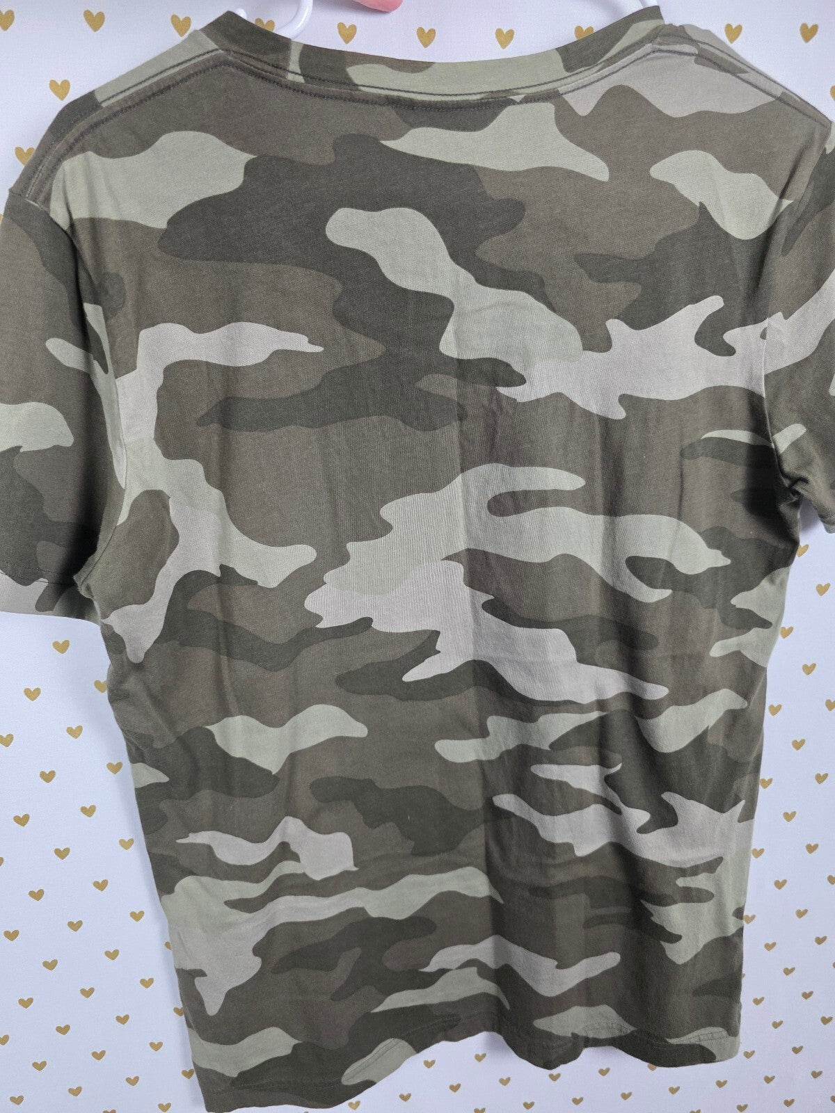 Victorias Secret PINK Gold Bling Camo Camouflage Tee shirt Floral XS