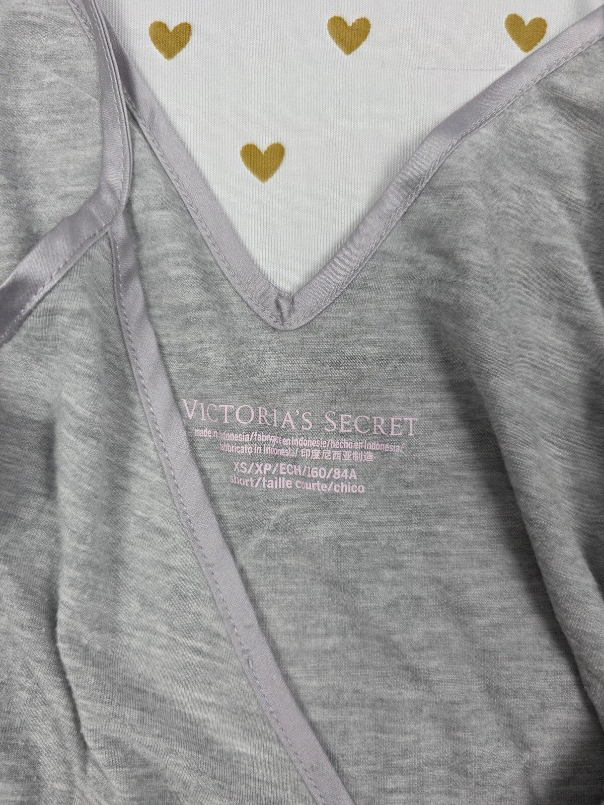 Victorias Secret Super Soft XS Grey Lace Accent Tank Top Babydoll