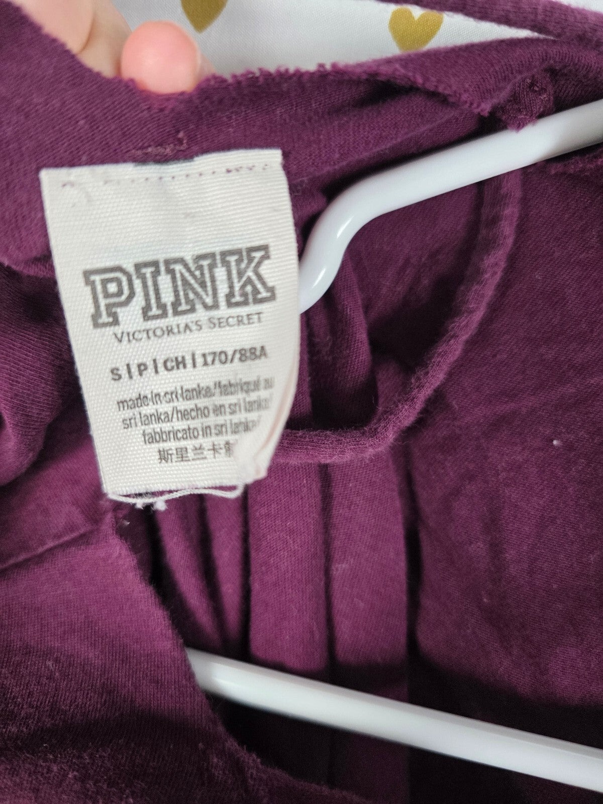 Victorias Secret PINK Maroon Strappy Tee shirt Dress Small Logo