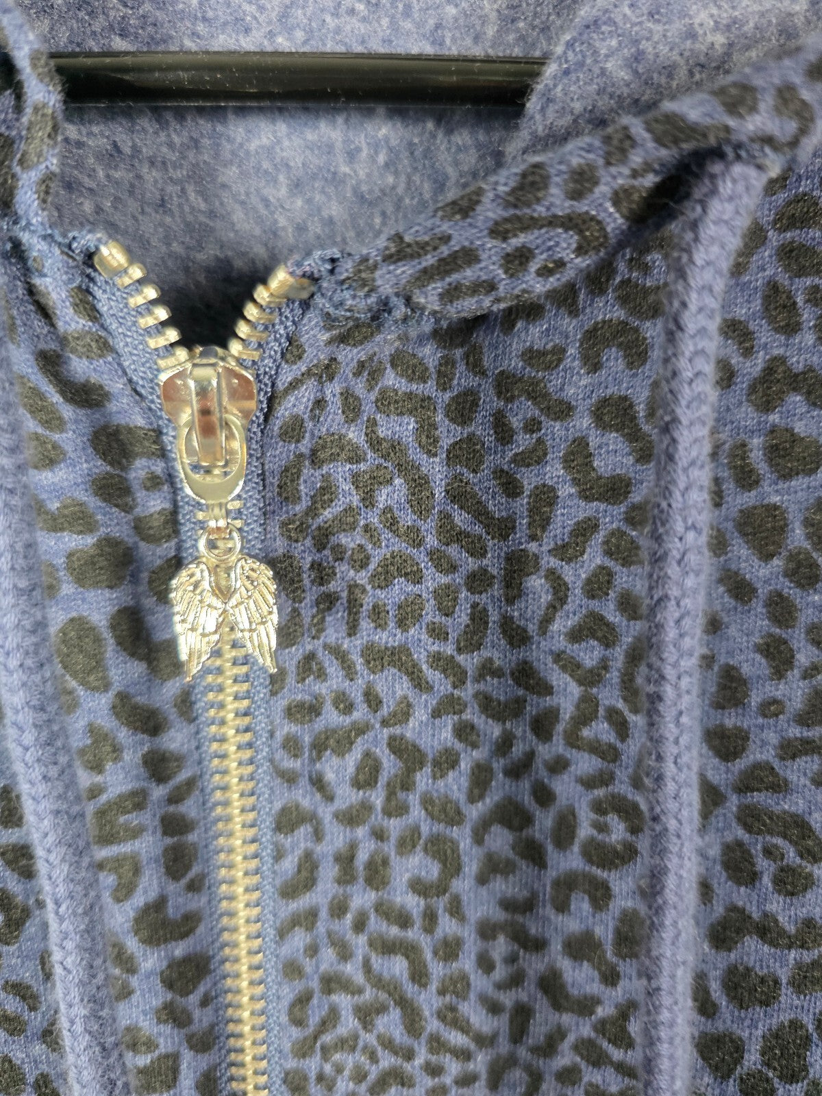 Victorias Secret Pink ANGELS WINGS Cheetah Spot Leopard Hoodie Jacket SMALL