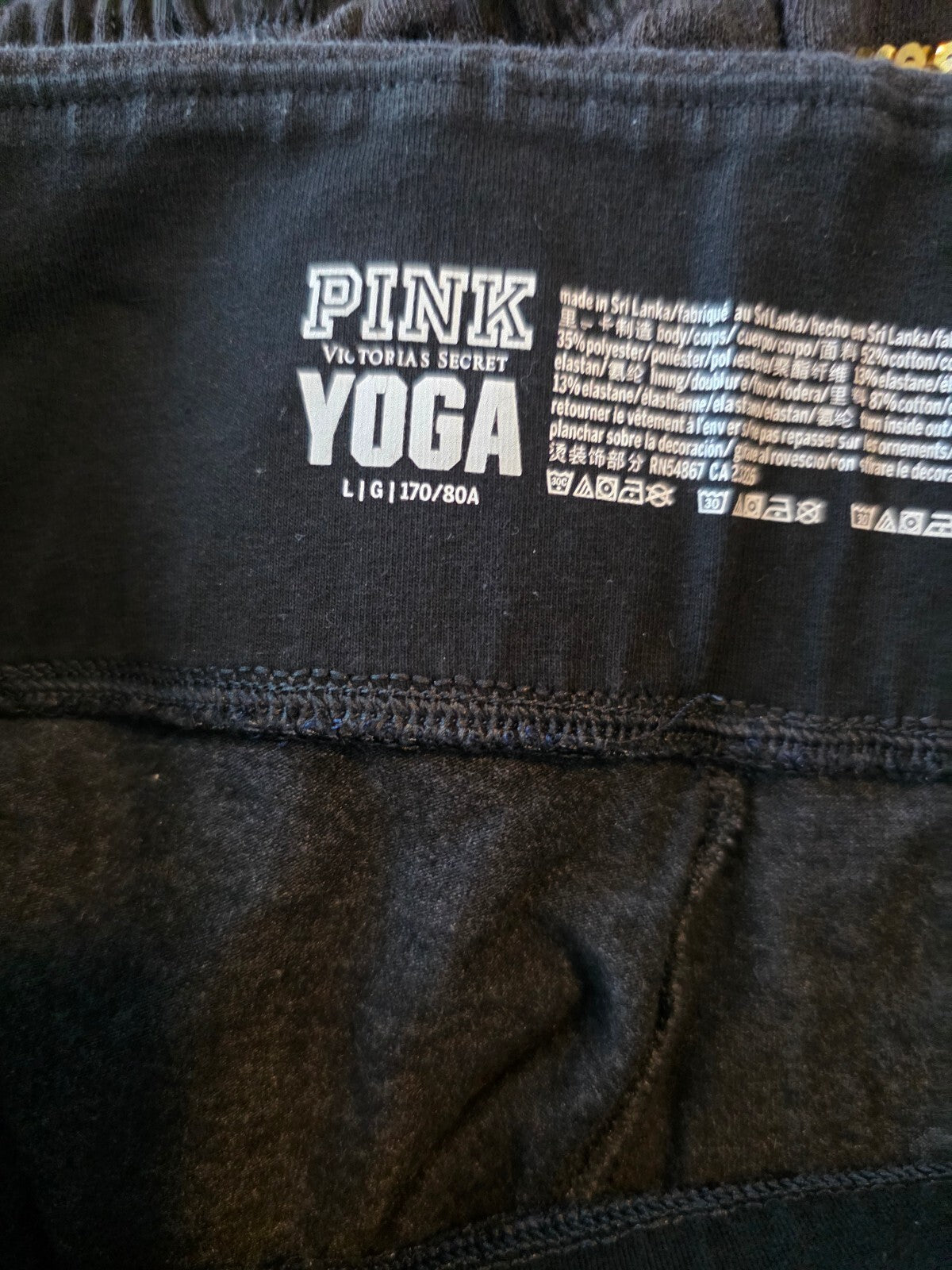 Victorias Secret Pink Bling sequined Hoodie Jacket Yoga Pants SET LARGE