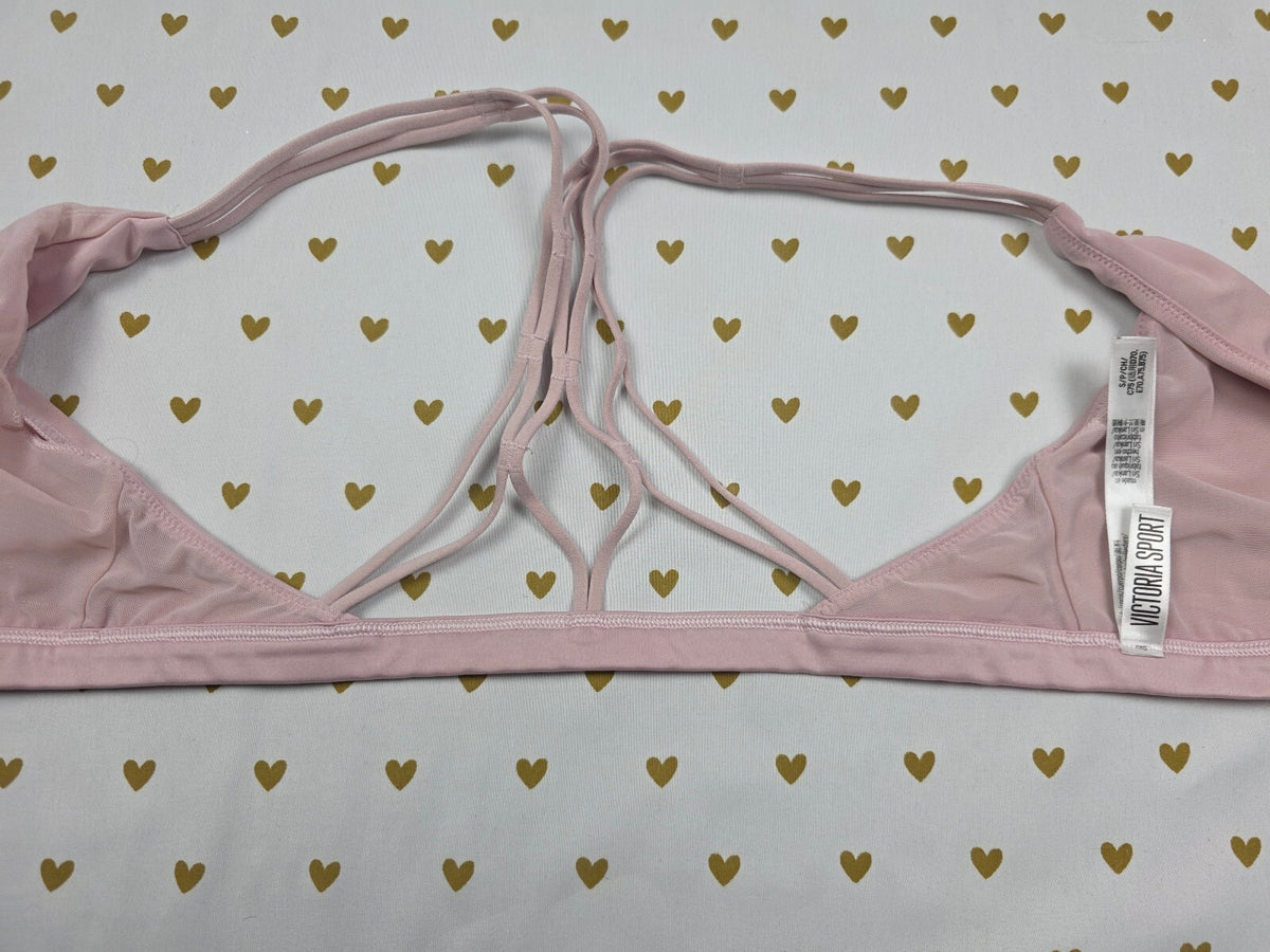 Victorias Secret Pink Front Close Strappy Cute Small Bralette Bra Top Tank