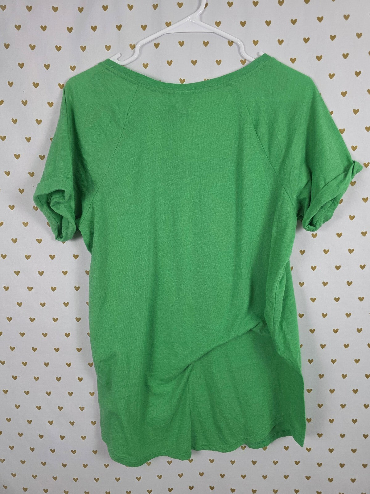 Victorias Secret PINK Bling Green PARTY YOUR SHAMROCKS OFF Tee shirt LARGE