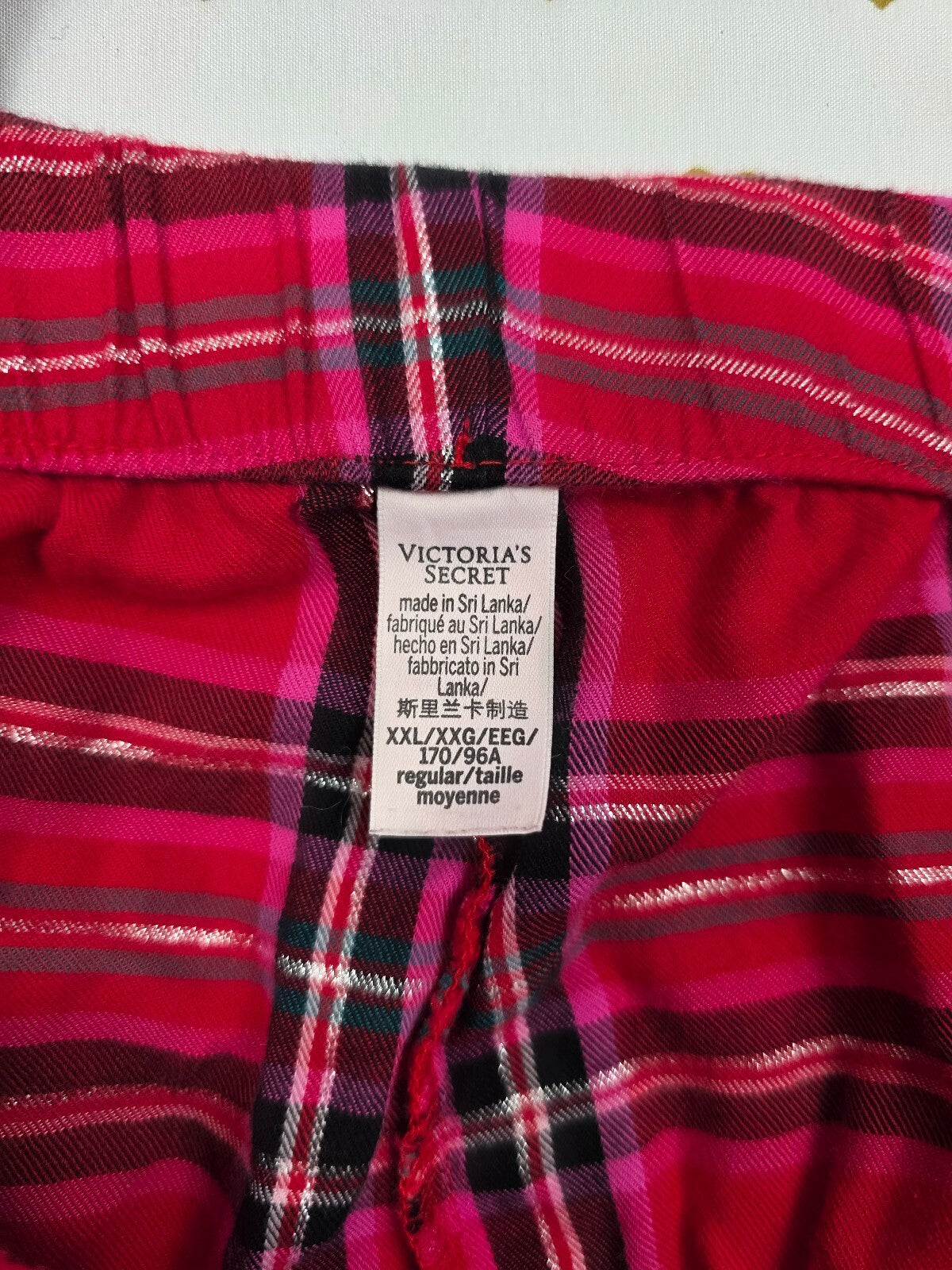 Victorias Secret red Plaid 2XL XXL Sleep Pants Pajama PJ Bottoms