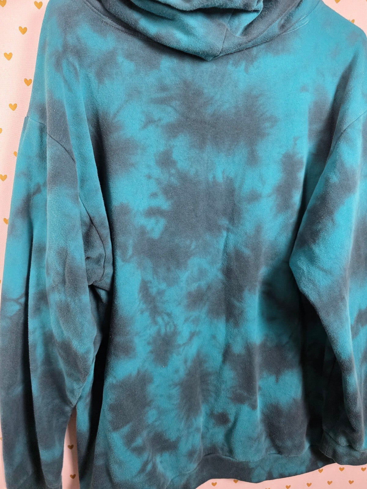 Victorias Secret Pink Pullover Tye Dye Studded Bling Oversized Sweater xl